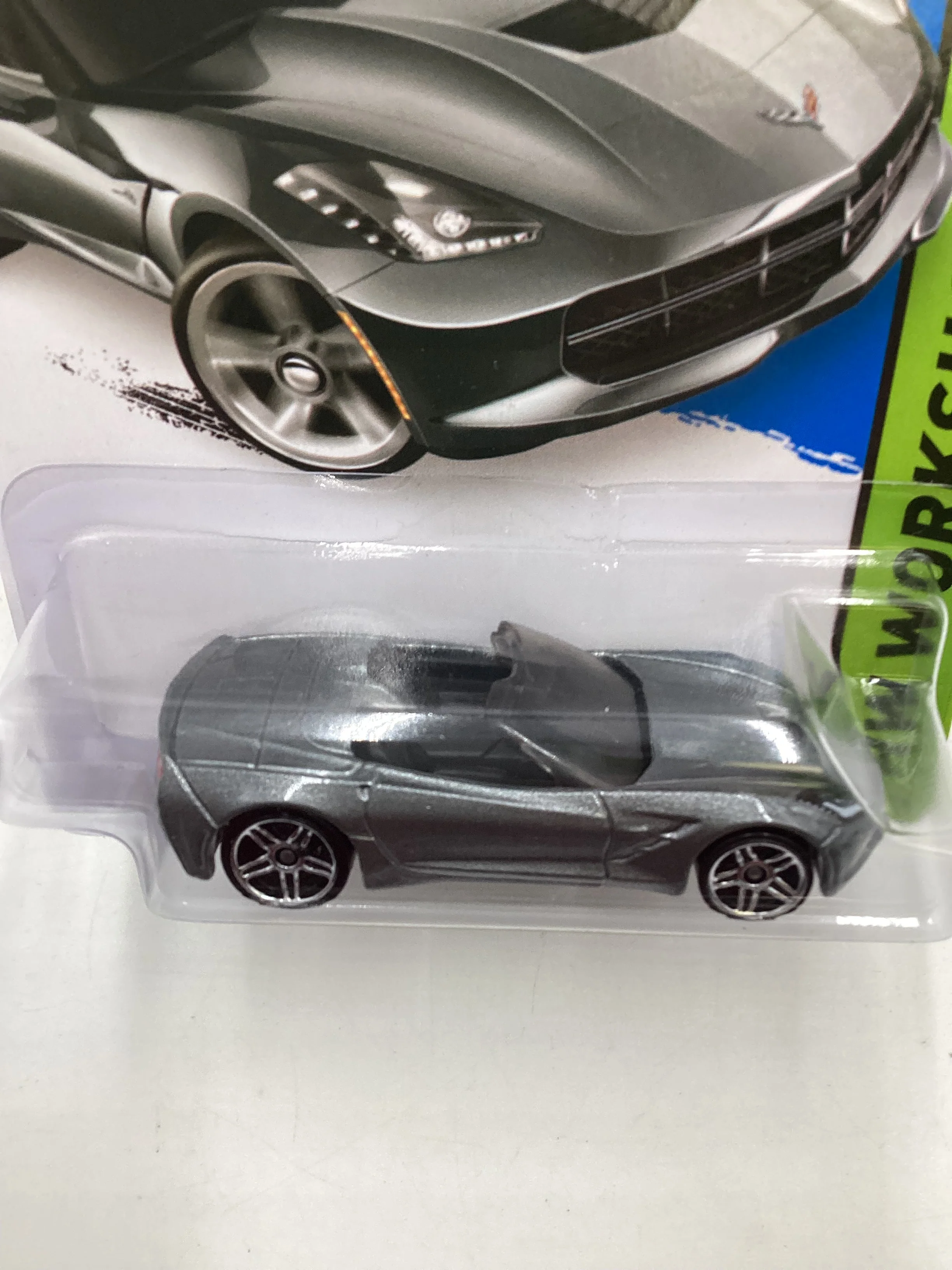 2015 Hot Wheels Workshop #216 14 Corvette Stingray Silver 4A - Image 6
