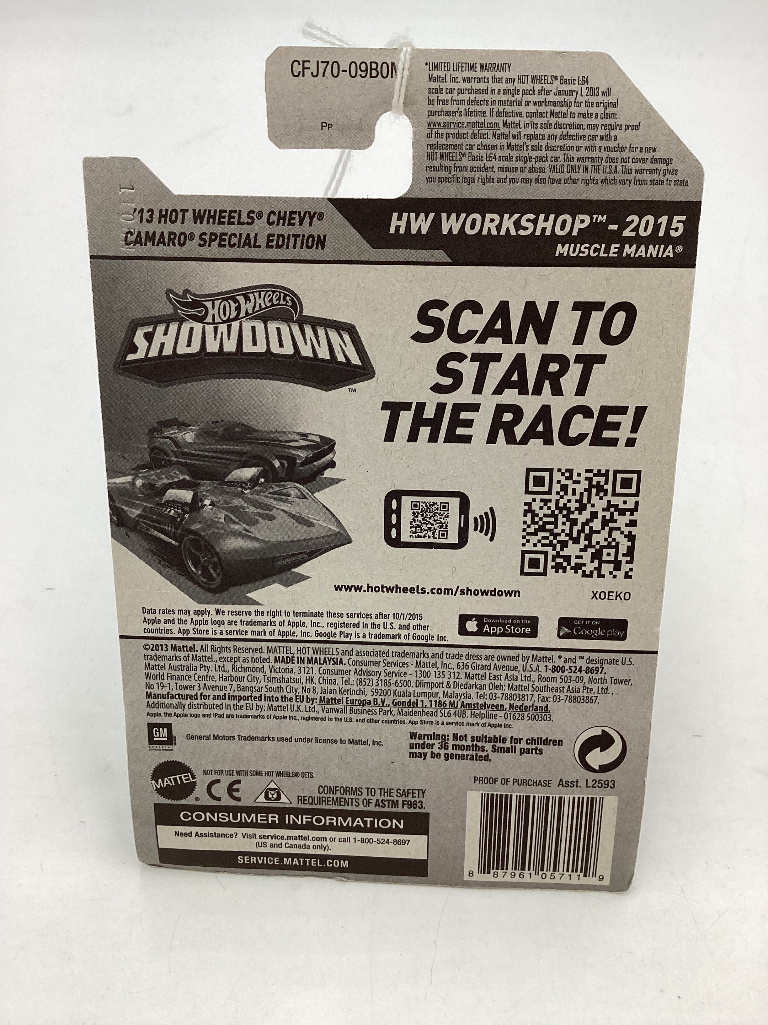 2015 Hot Wheels Workshop #232 13 Hot Wheels Chevy Camaro Special Edition 5H - Image 7
