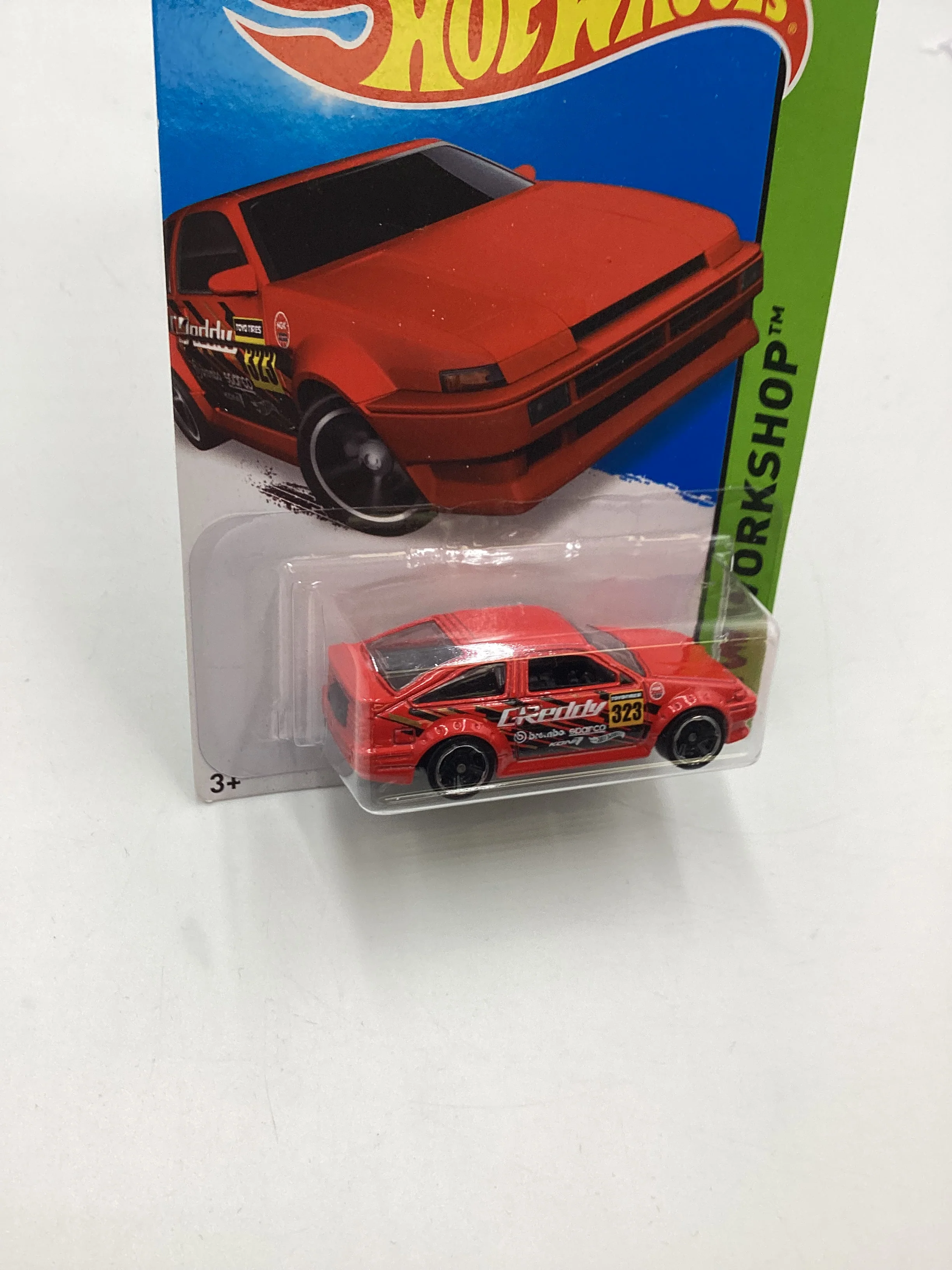 2015 Hot Wheels Workshop #239 Toyota AE-86 Corolla Red - Image 5
