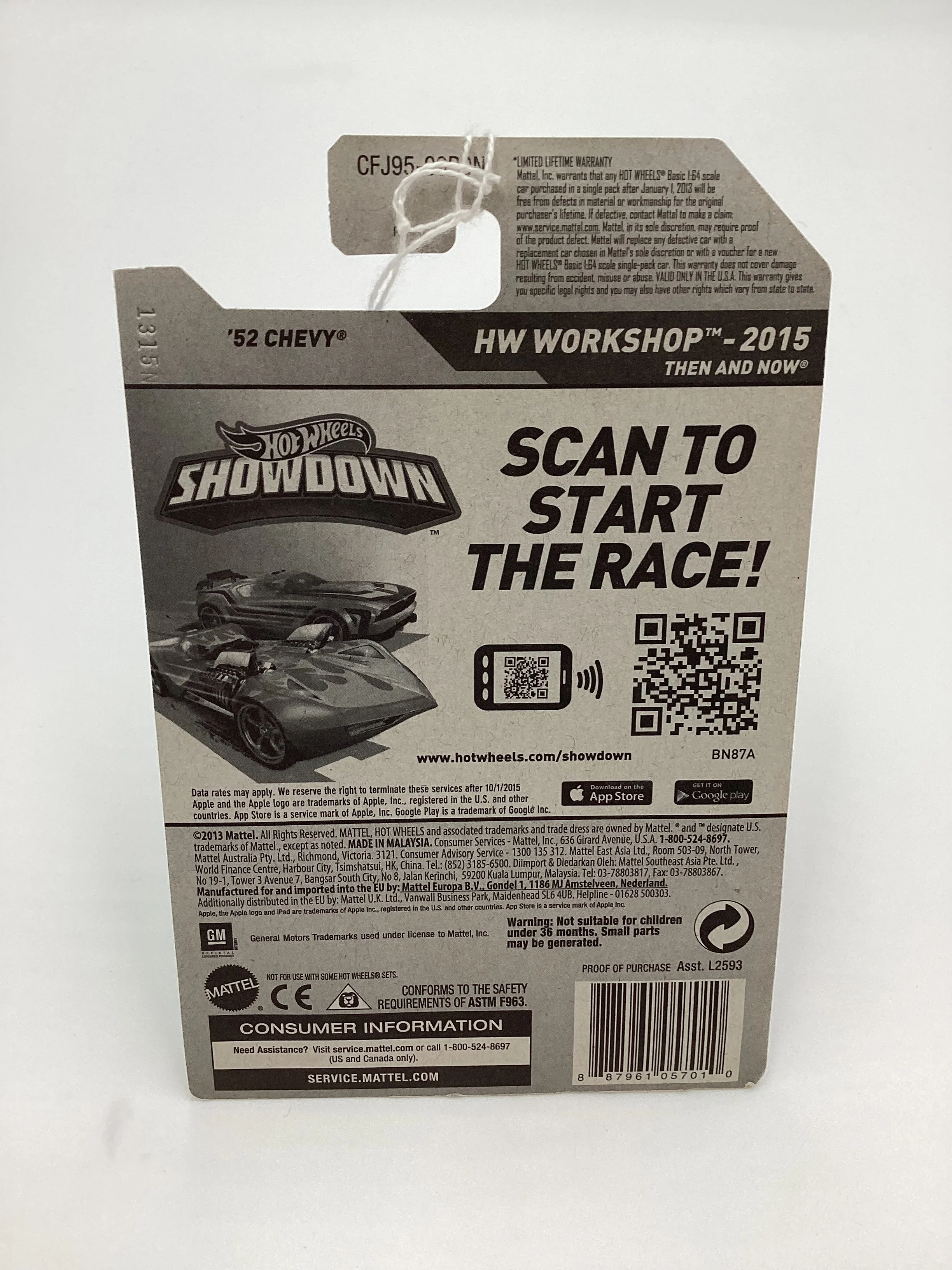2015 Hot Wheels Zamac 014 #244 52 Chevy - Image 7