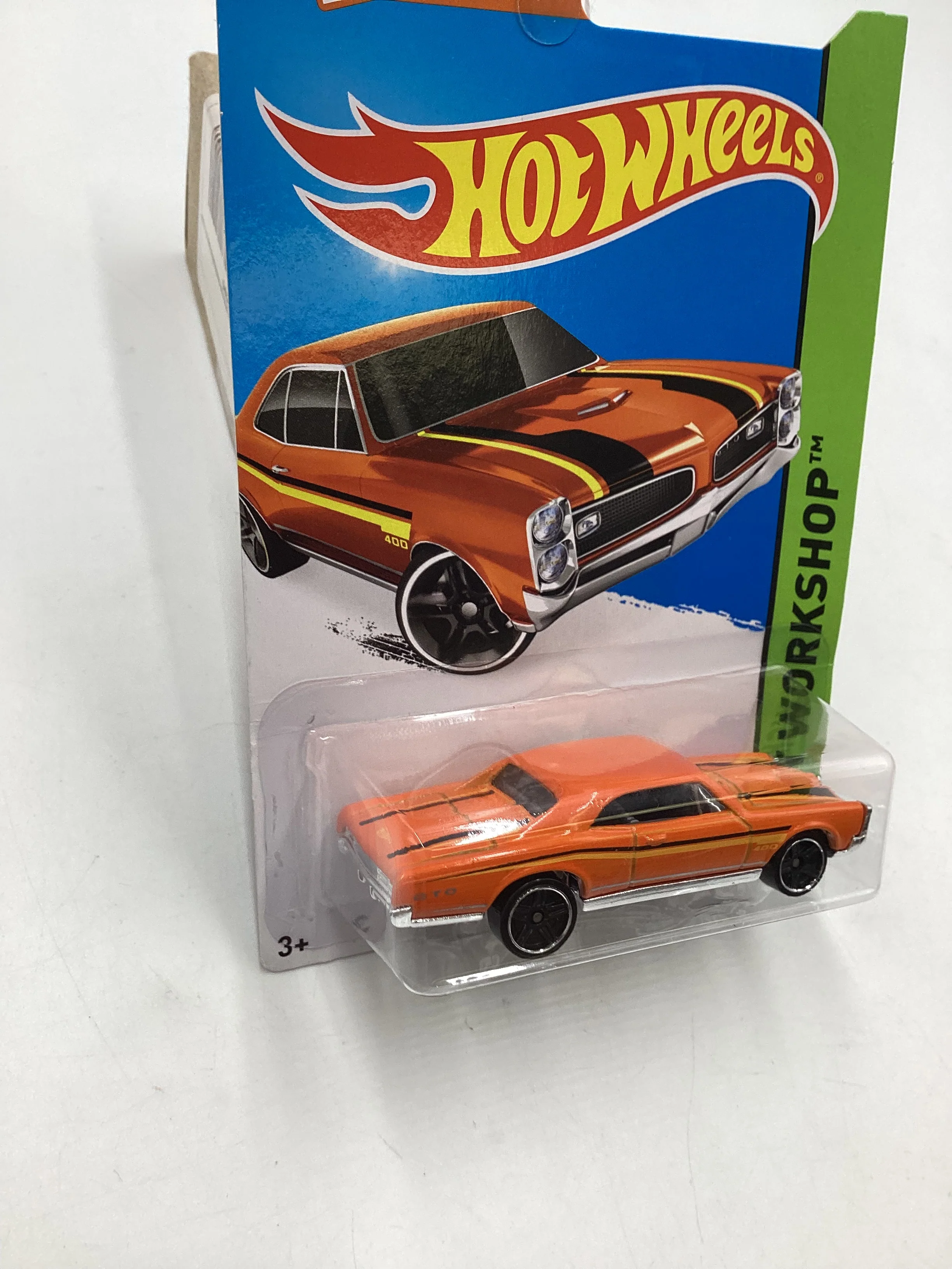 2015 Hot Wheels Toys R Us Exclusive #228 67 Pontiac GTO Orange 237A - Image 5