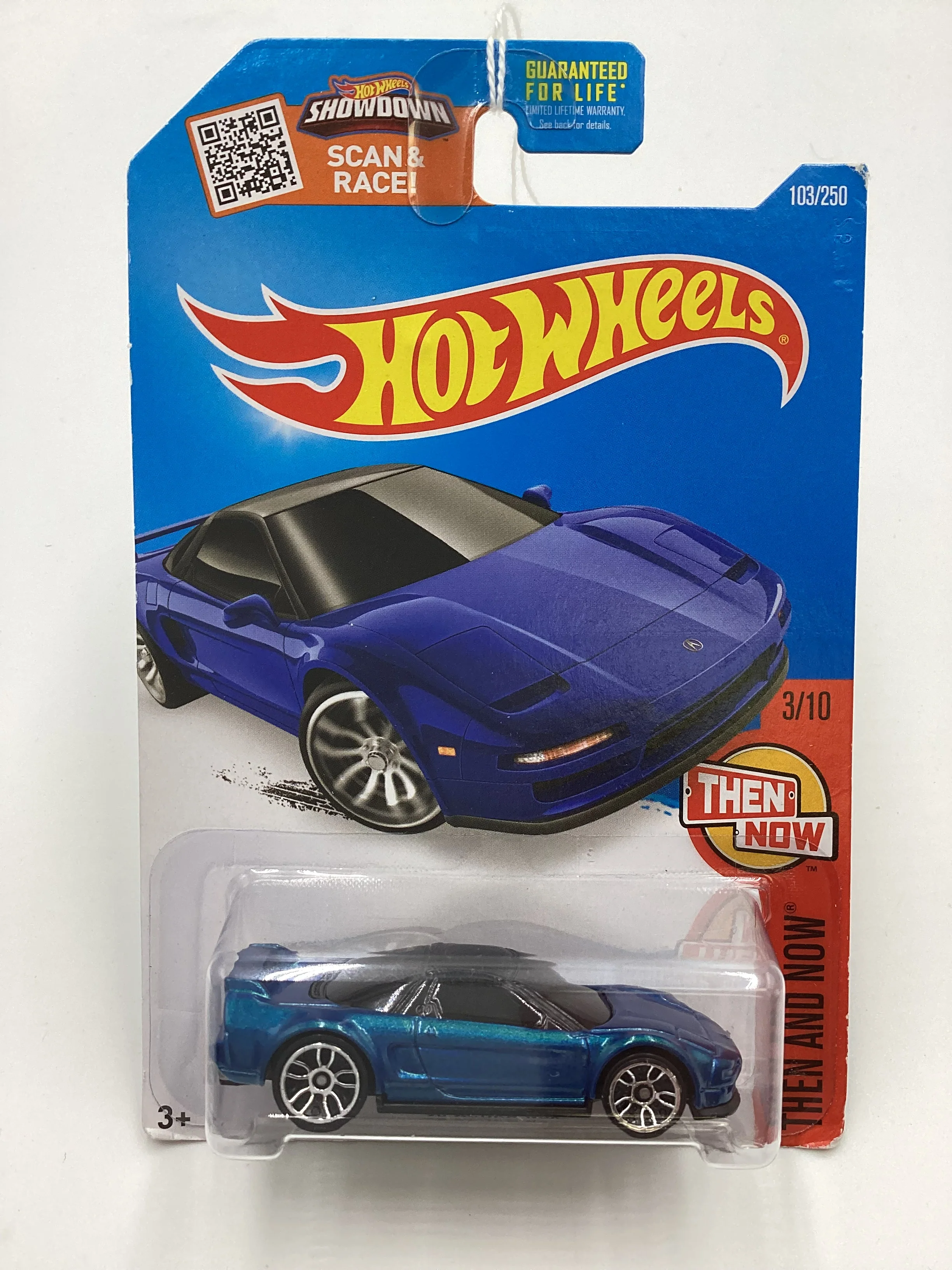 2016 Hot Wheels #103 90 Acura NSX Blue 105H - Image 2