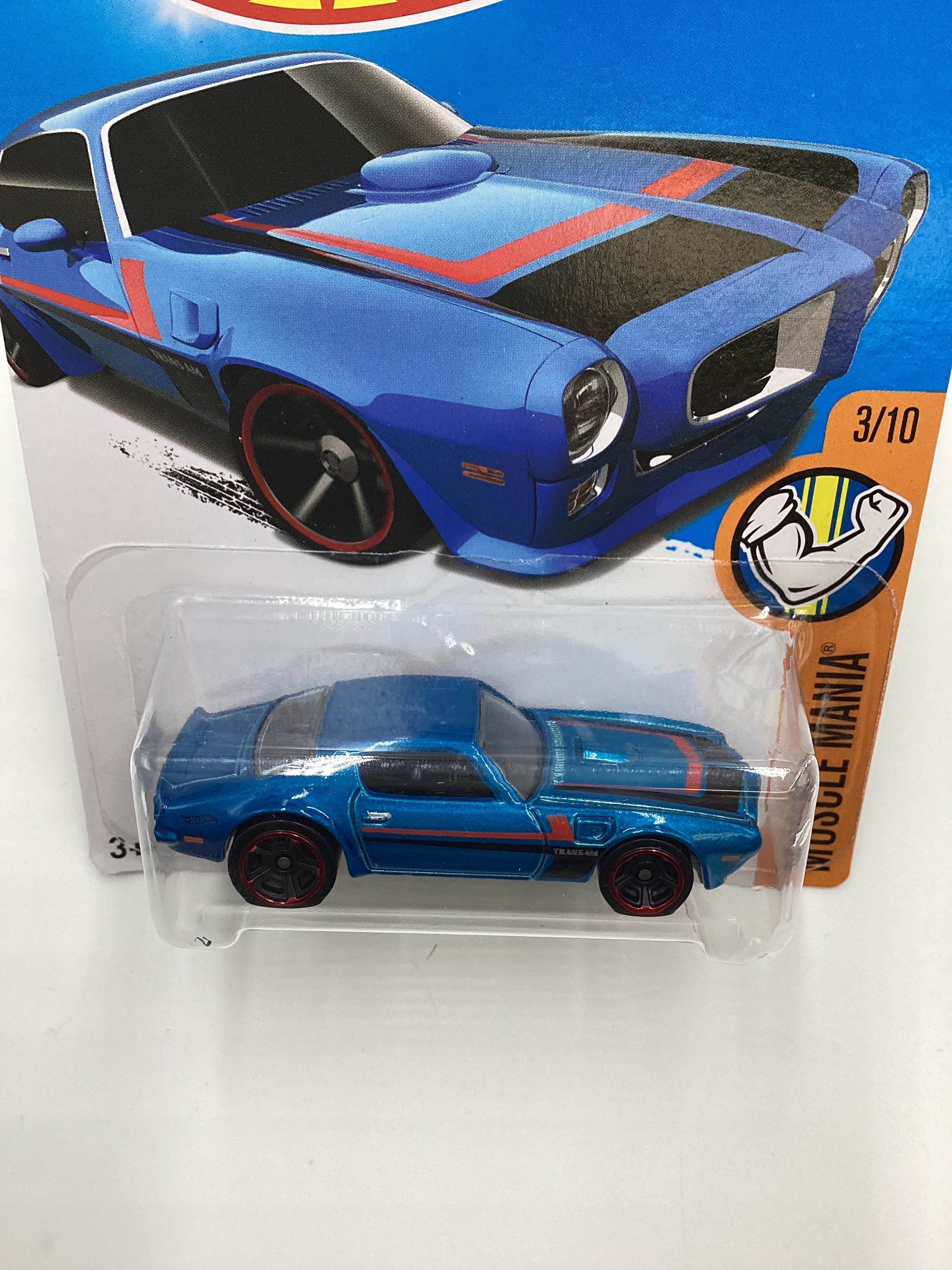 2016 Hot Wheels #123 73 Pontiac Firebird Blue 47F - Image 6