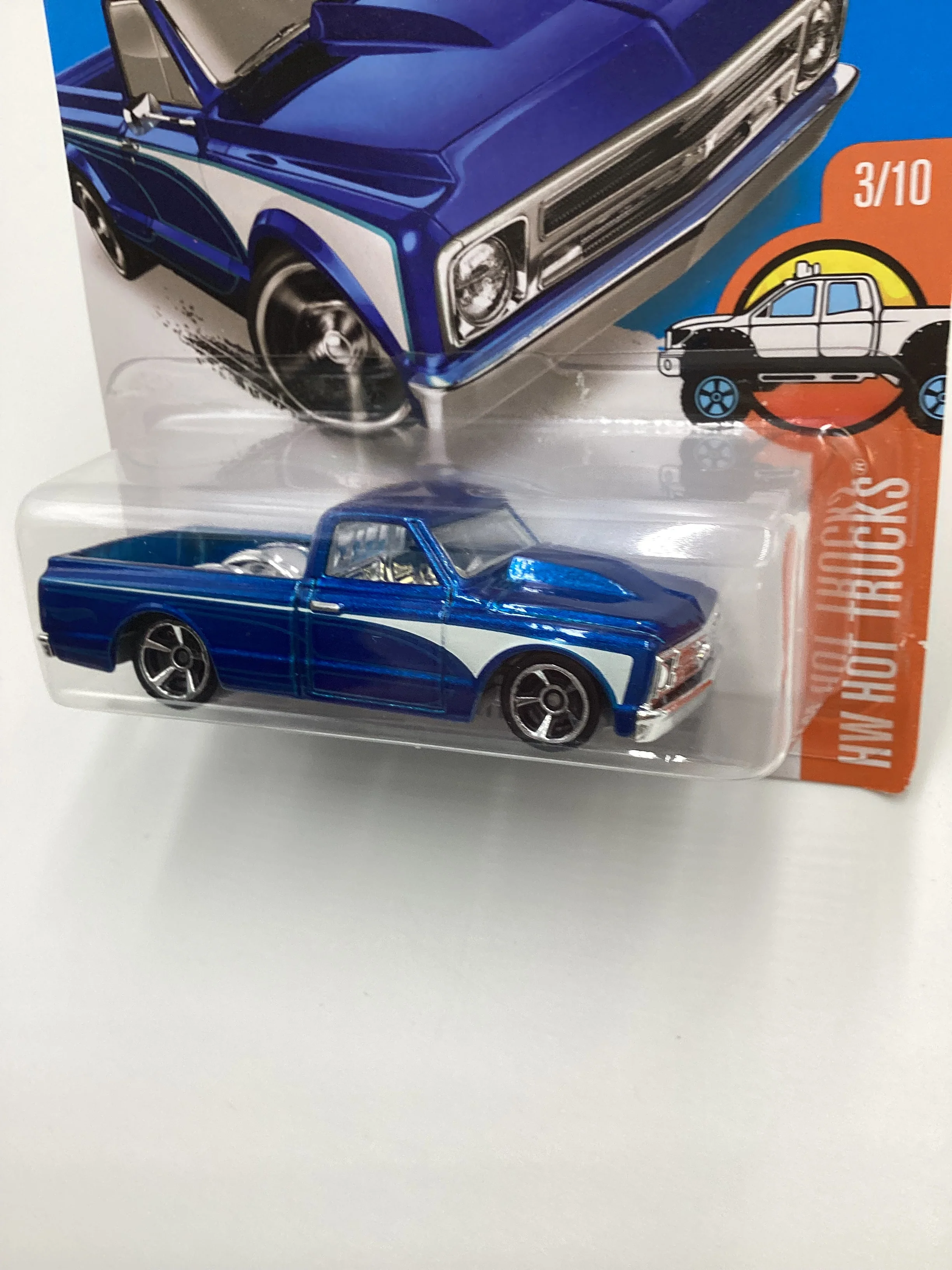 2016 Hot wheels #143 67 Chevy C10 Blue 8D - Image 4