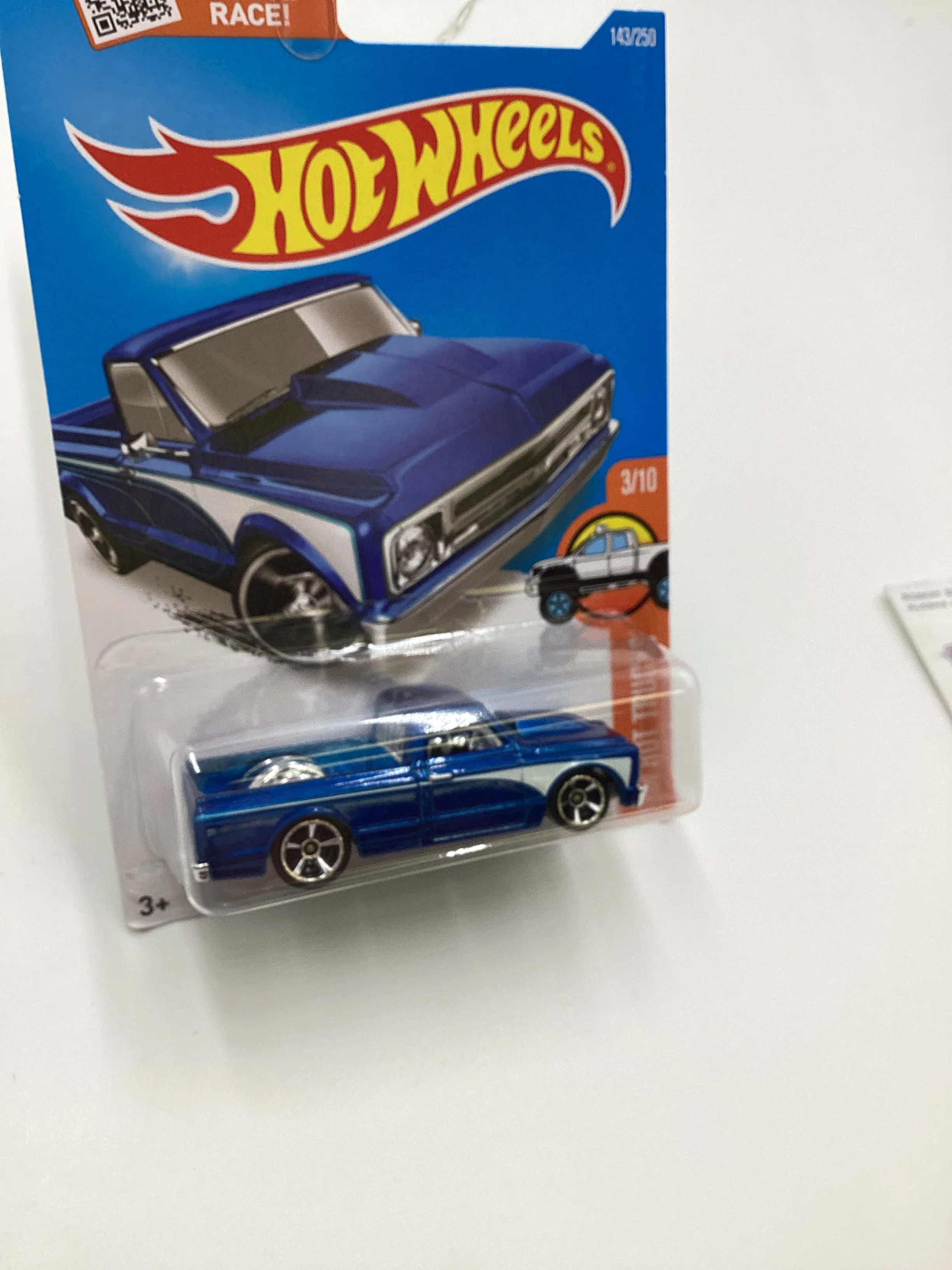 2016 Hot wheels #143 67 Chevy C10 Blue 8D - Image 5