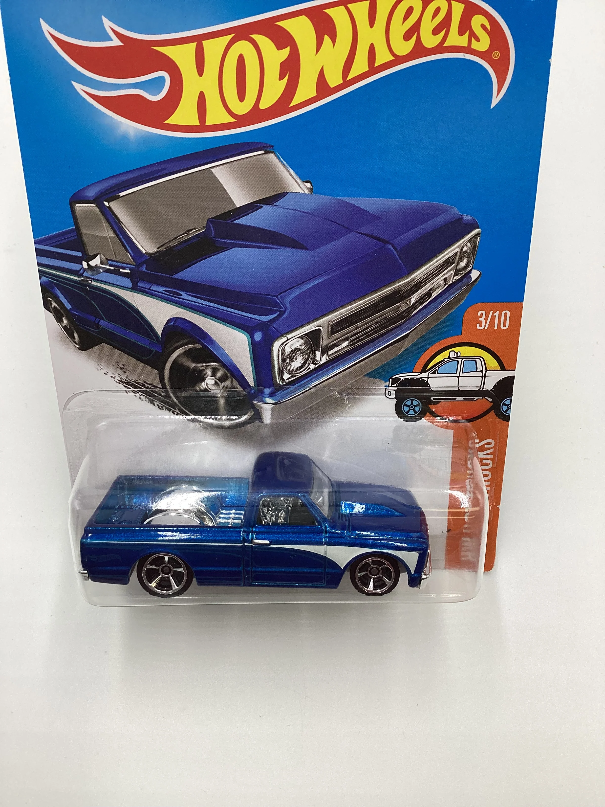 2016 Hot wheels #143 67 Chevy C10 Blue 8D - Image 6