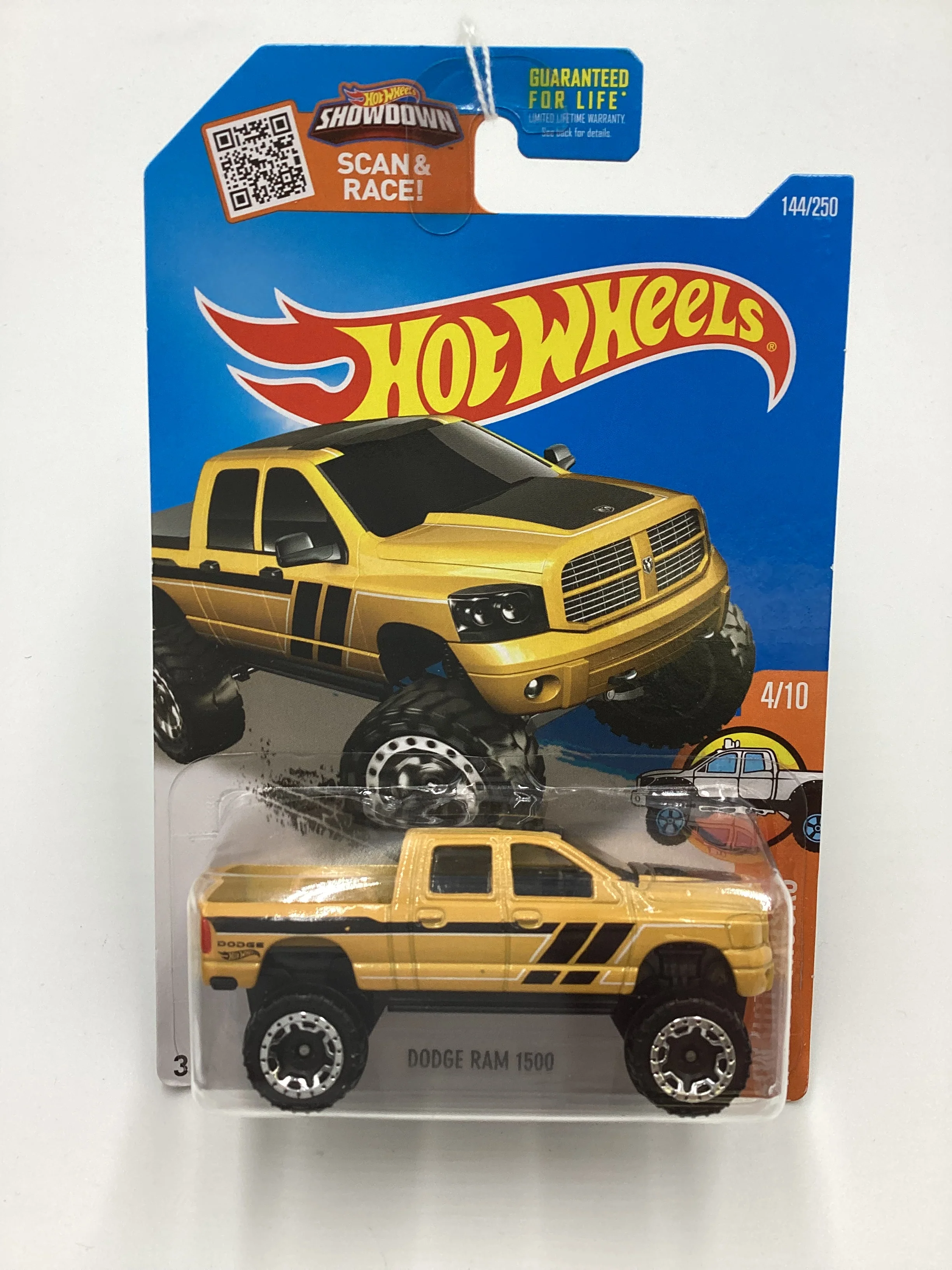 2016 Hot Wheels #144 Dodge Ram 1500 Yellow 48C - Image 2