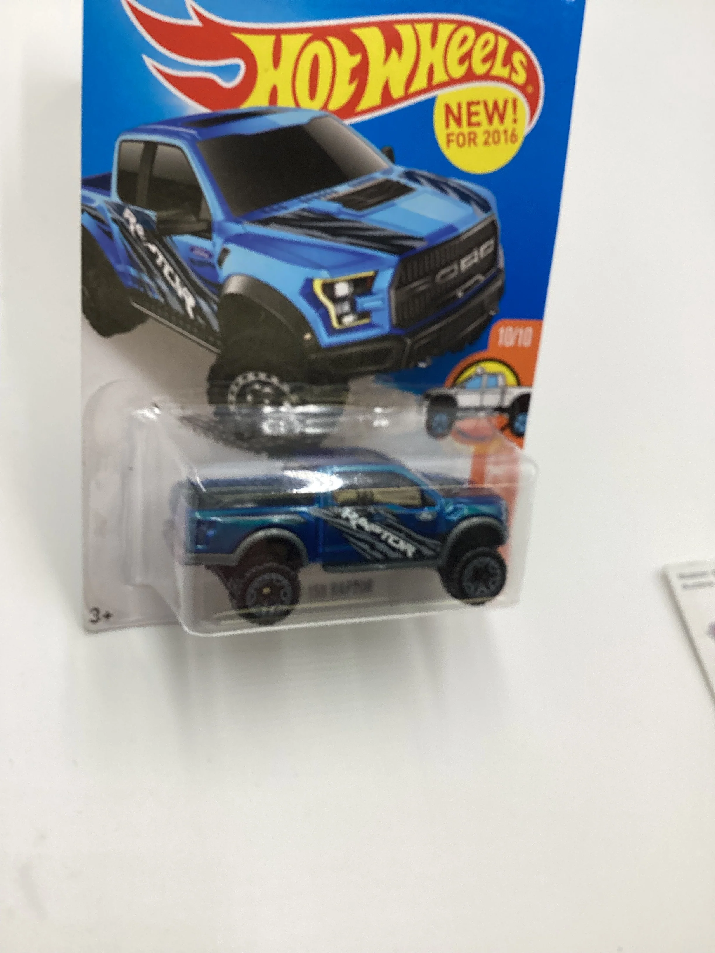 2016 Hot Wheels #150 17 Ford F-150 Raptor Blue 31A - Image 5