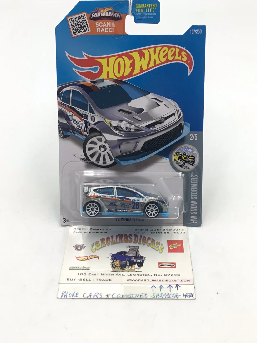 2016 Hot Wheels #157 12 FORD FIESTA Zamac DD5