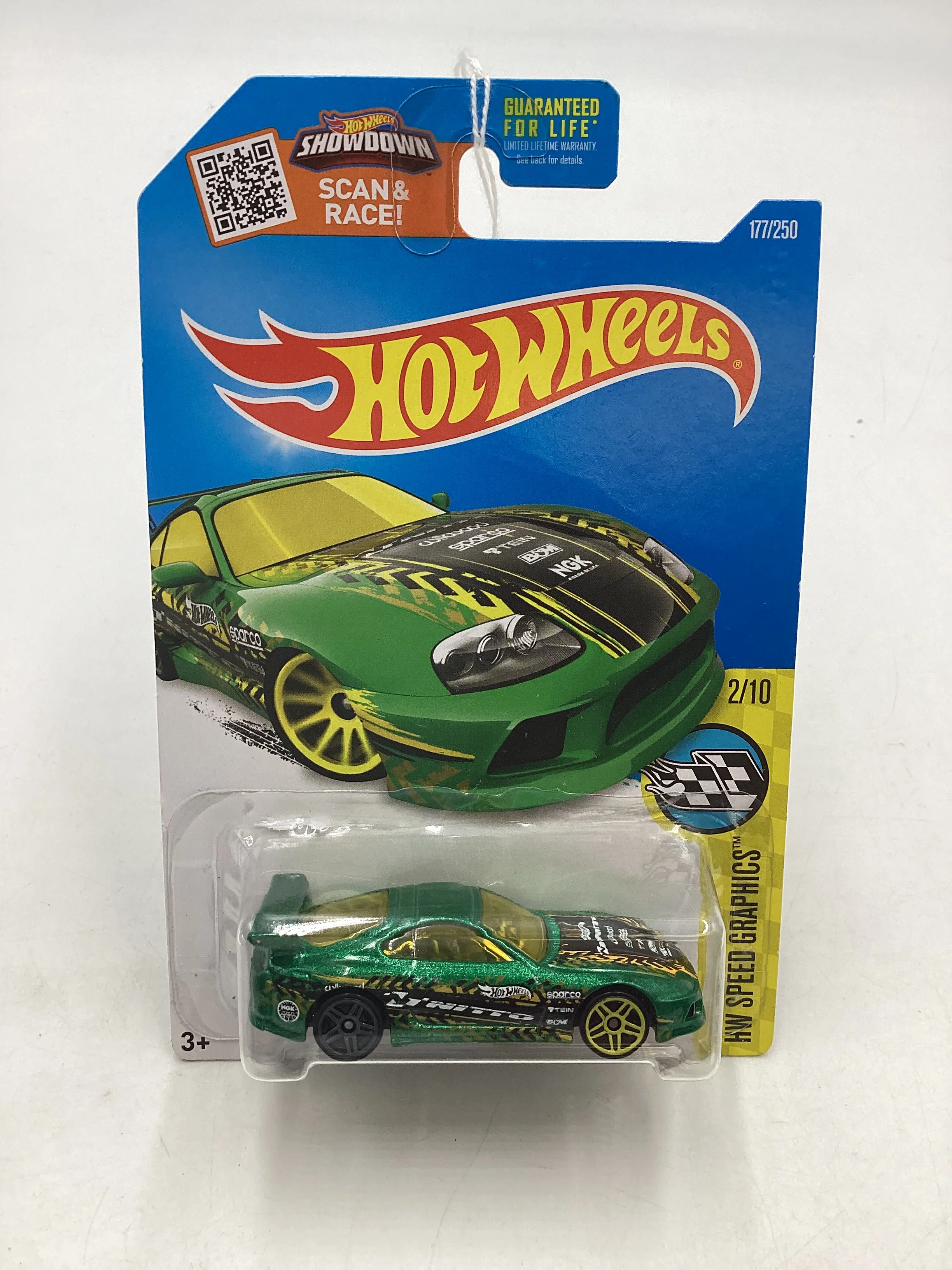 2016 Hot Wheels #177 Toyota Supra (Bent Card) 95B - Image 2