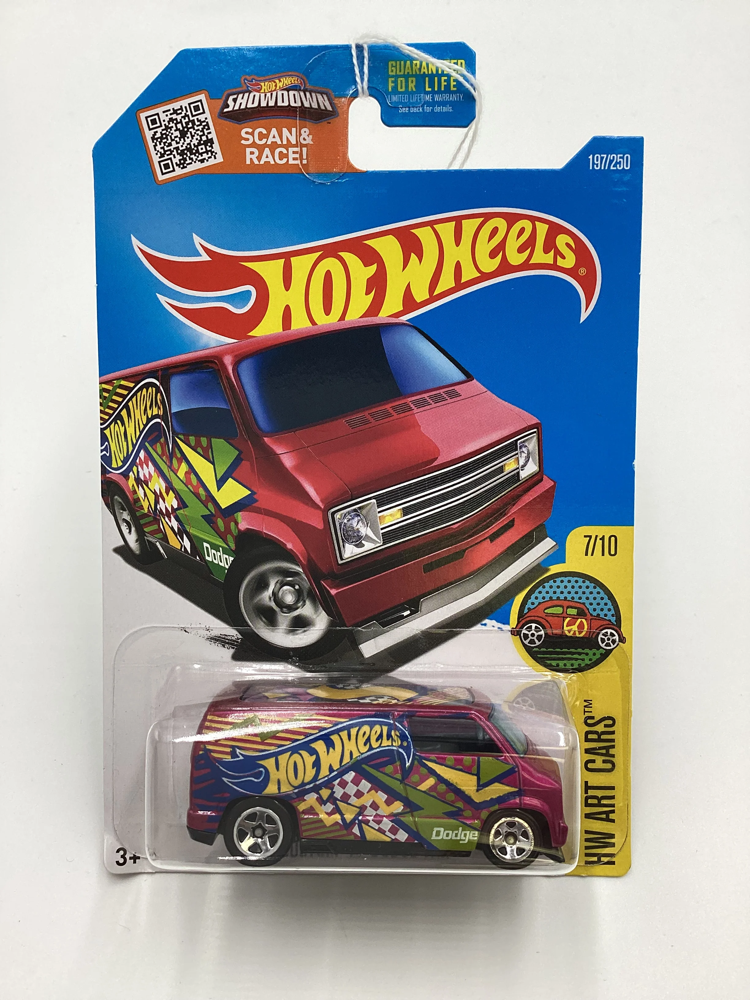 2016 Hot Wheels #197 Custom 77 Dodge Van magenta 38C - Image 2