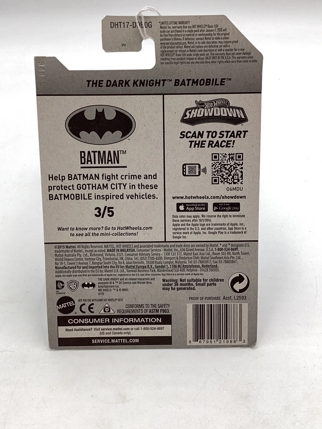 2016 Hot wheels #228 The Dark Knight Batmobile 120H - Image 6