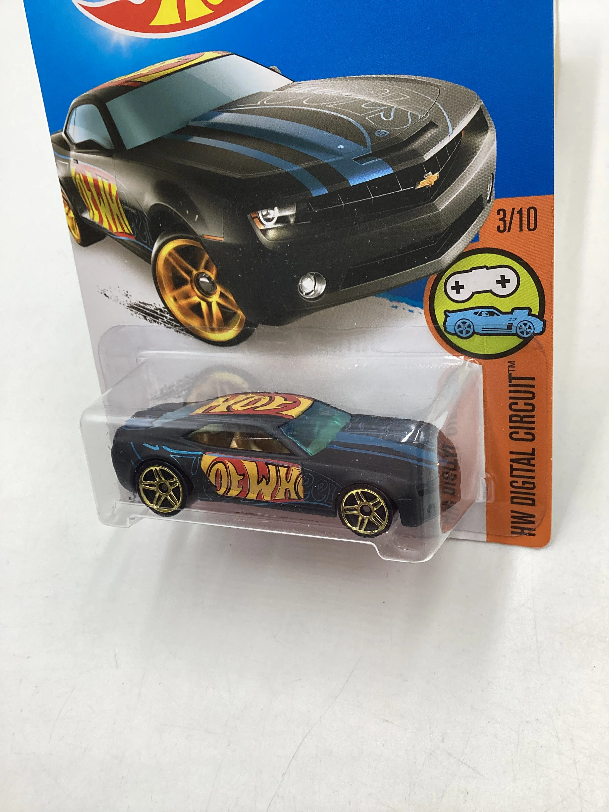 2016 Hot wheels #23 Black Chevy Camaro Concept 18H - Image 4