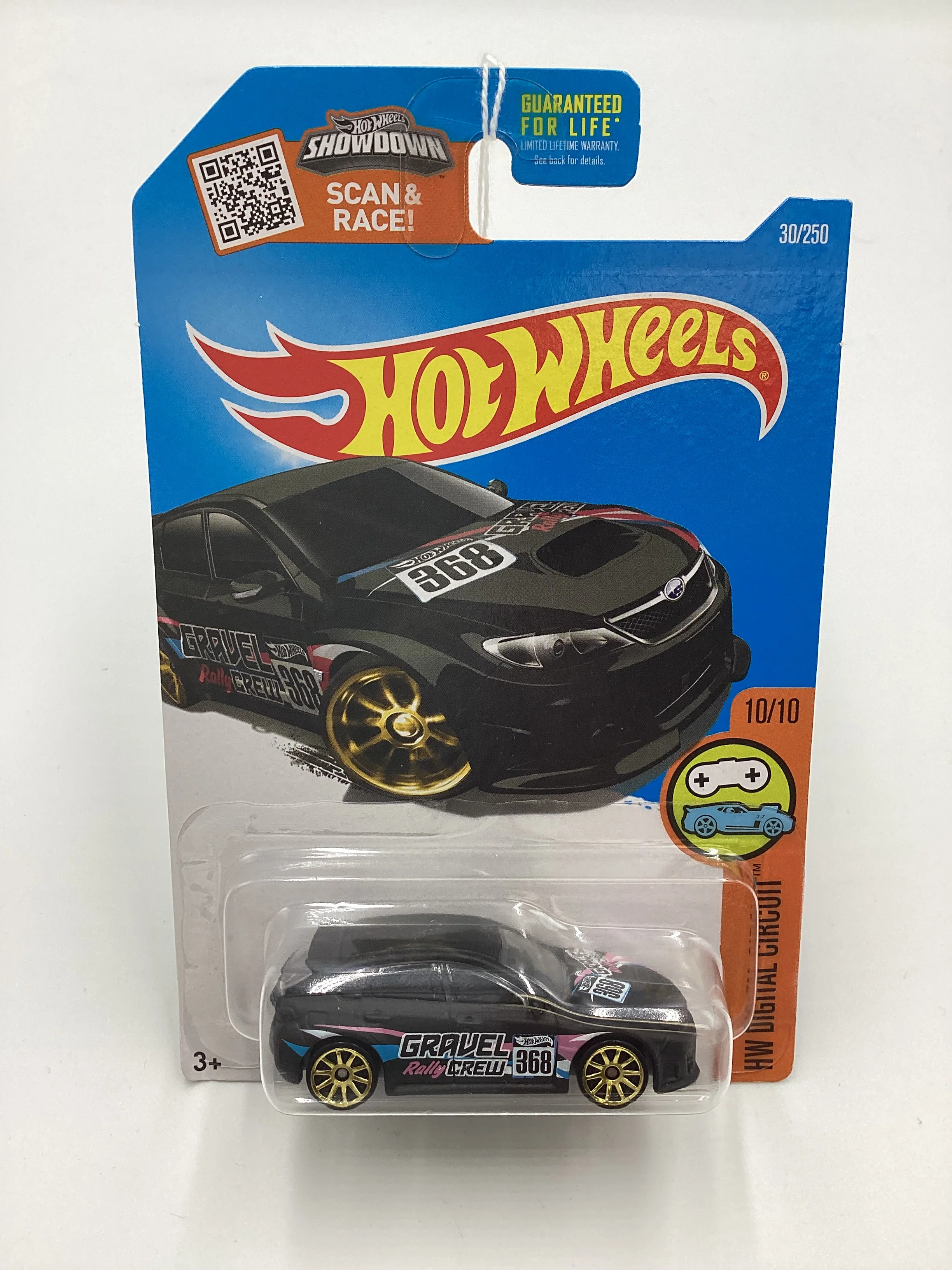 2016 Hot Wheels #30 Subaru WRX STI Matte Black Kmart exclusive 239B - Image 2