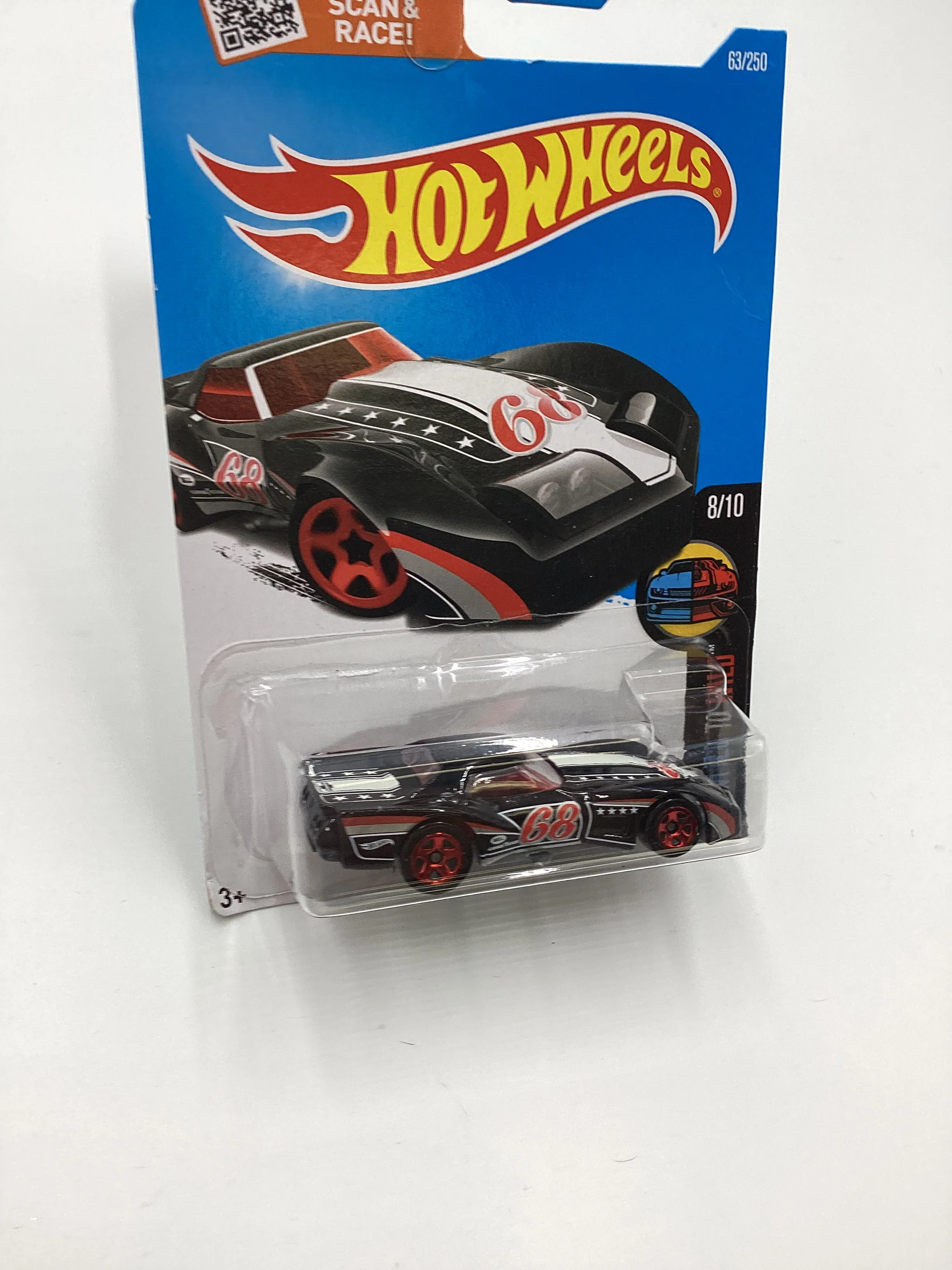 2016 Hot Wheels #63 76 Greenwood Corvette Black 16A - Image 5