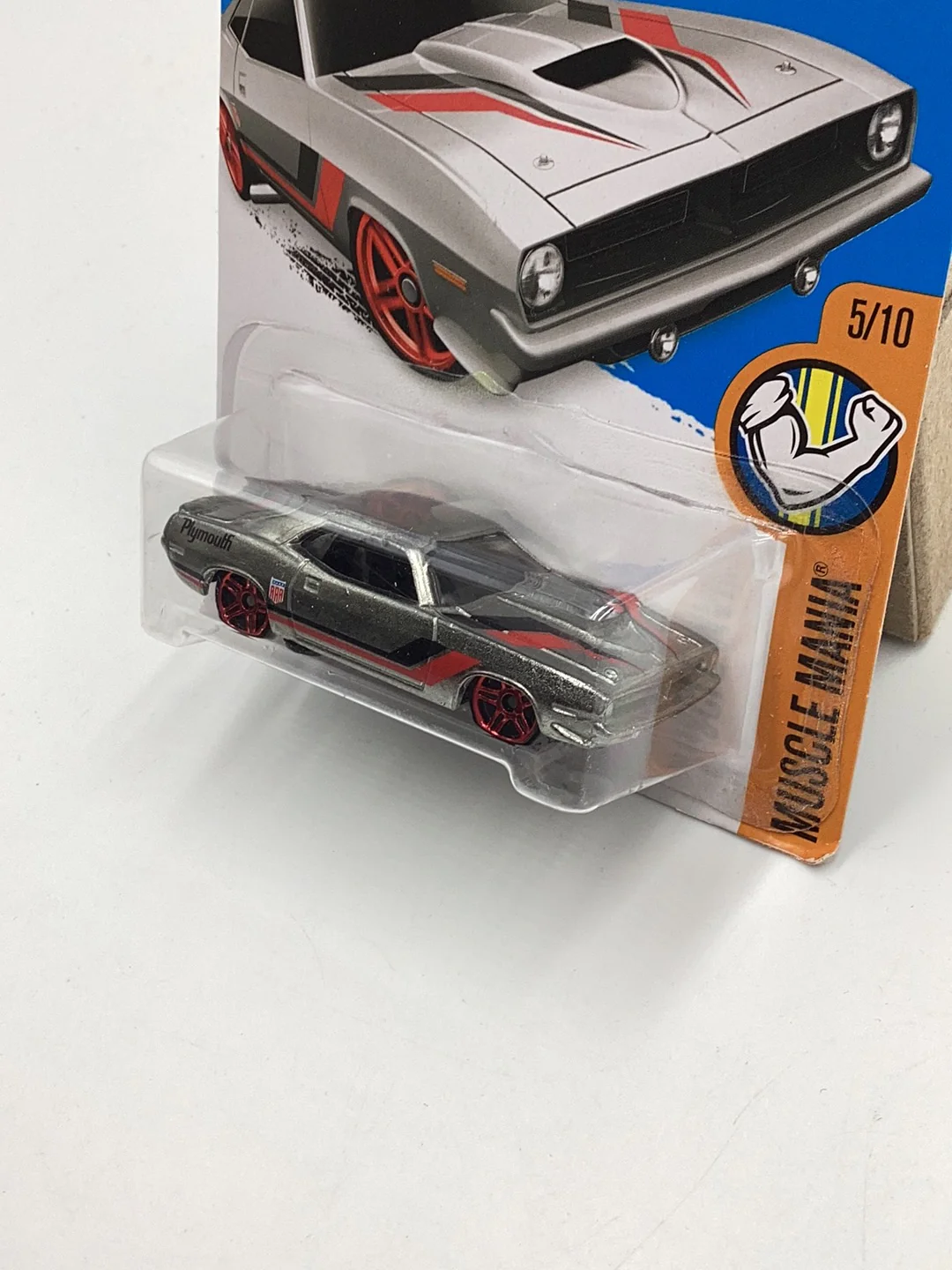 2016 Hot Wheels #125 ‘70 Plymouth AAR Cuda Walmart Exclusive Zamac 147G - Image 3