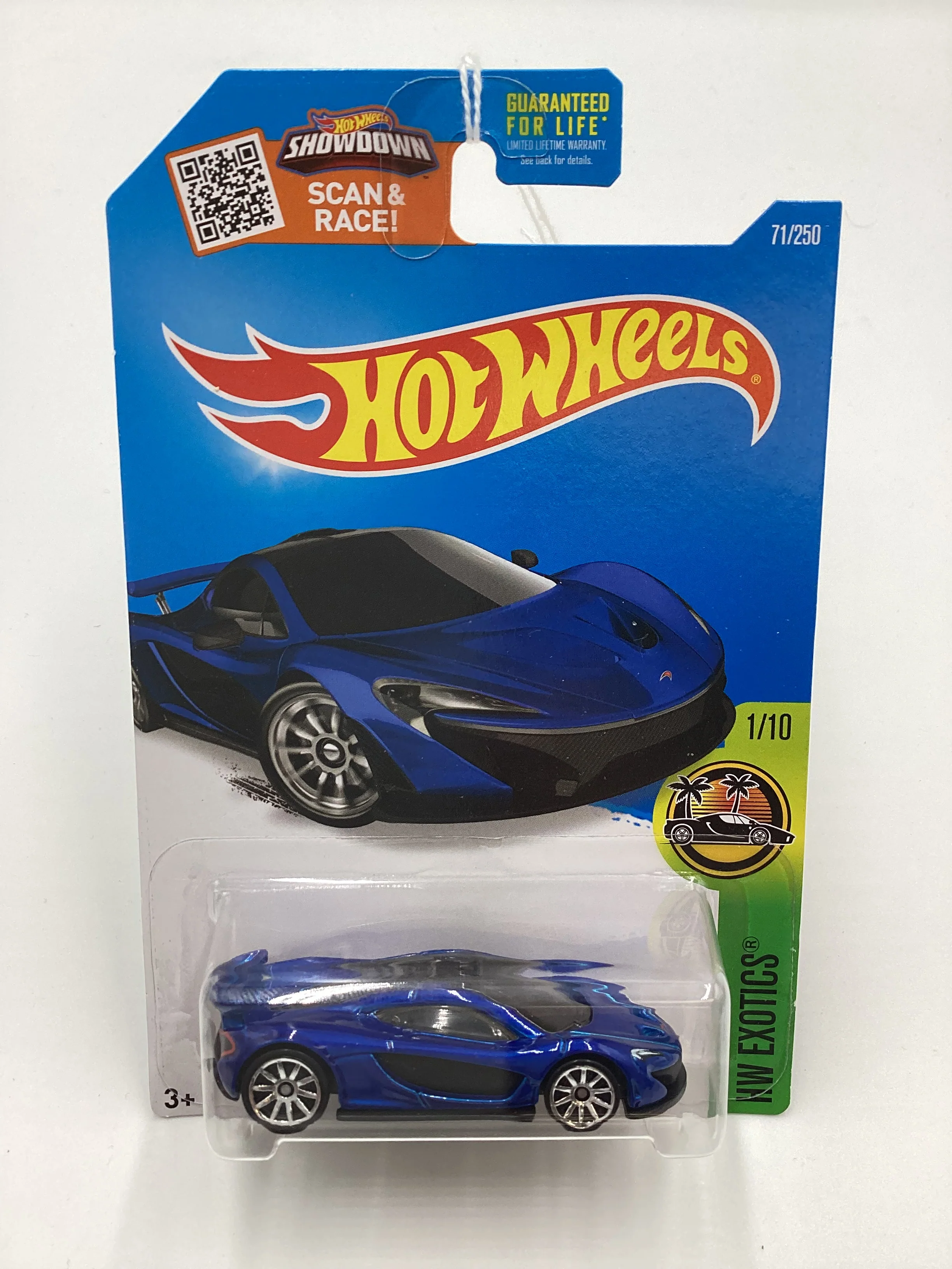 2016 Hot Wheels #71 McLaren P1 Blue 103A - Image 2