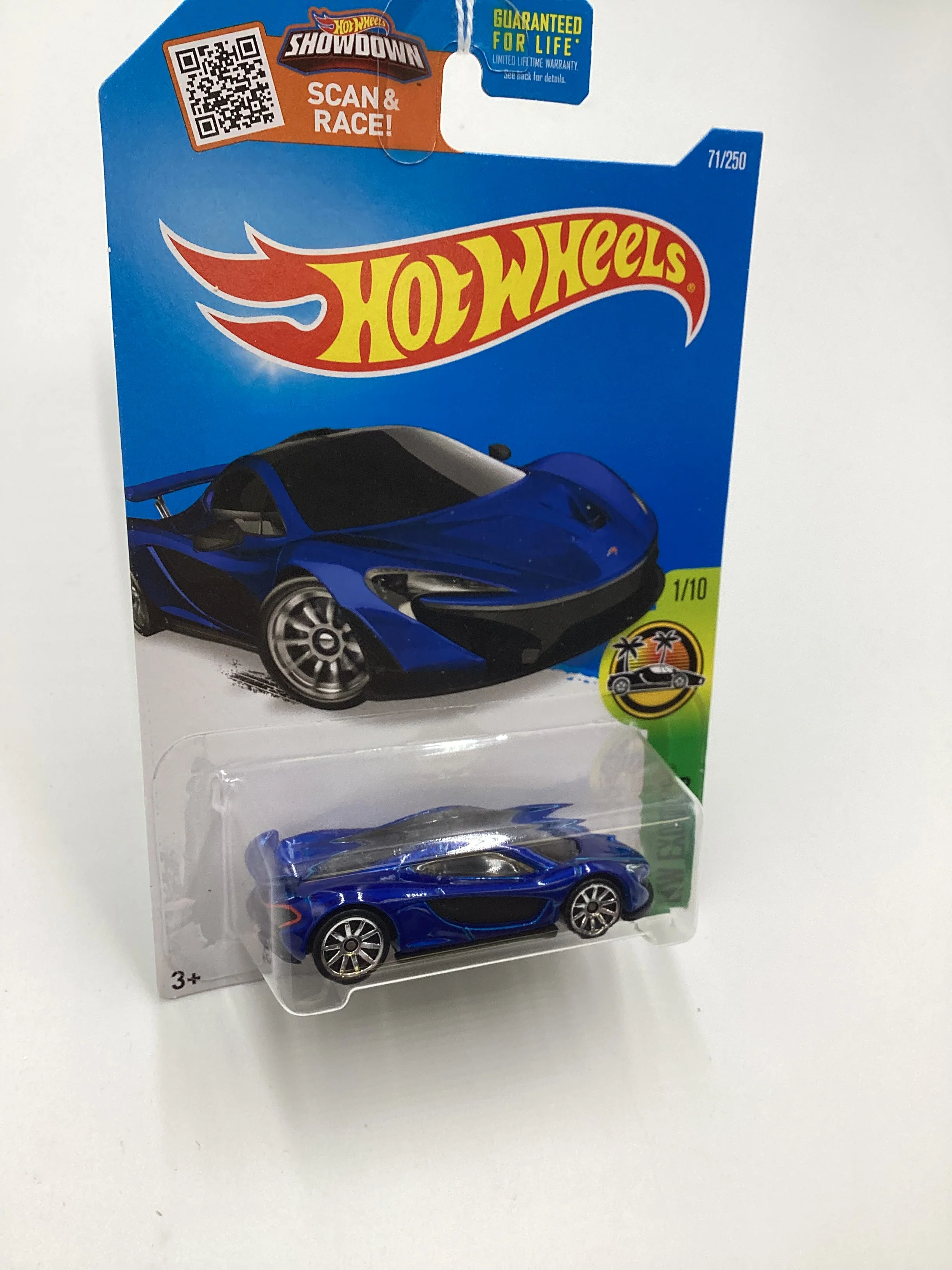 2016 Hot Wheels #71 McLaren P1 Blue 103A - Image 5