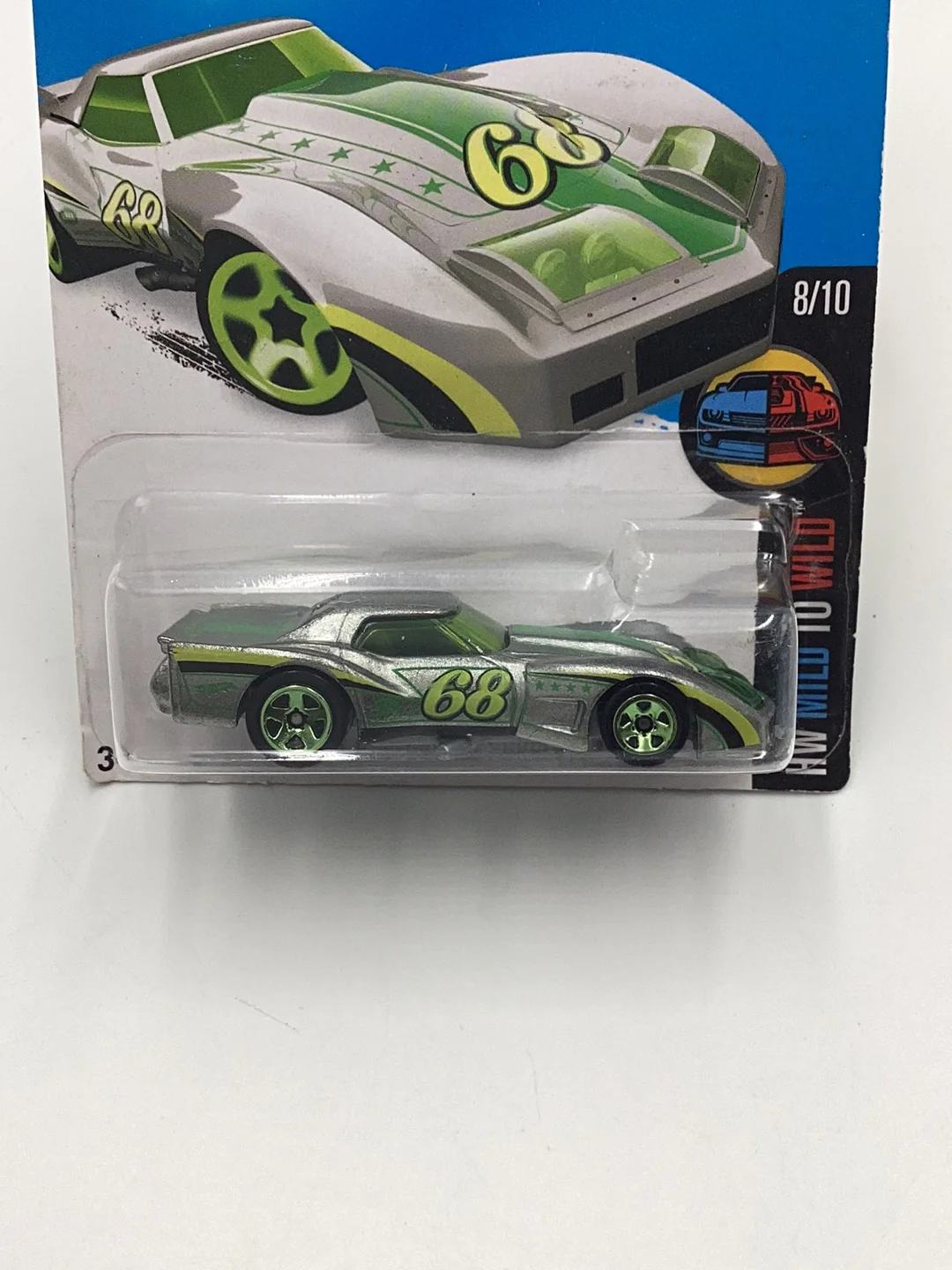 2016 Hot Wheels ‘76 Greenwood Corvette Walmart Exclusive Zamac 145I - Image 2