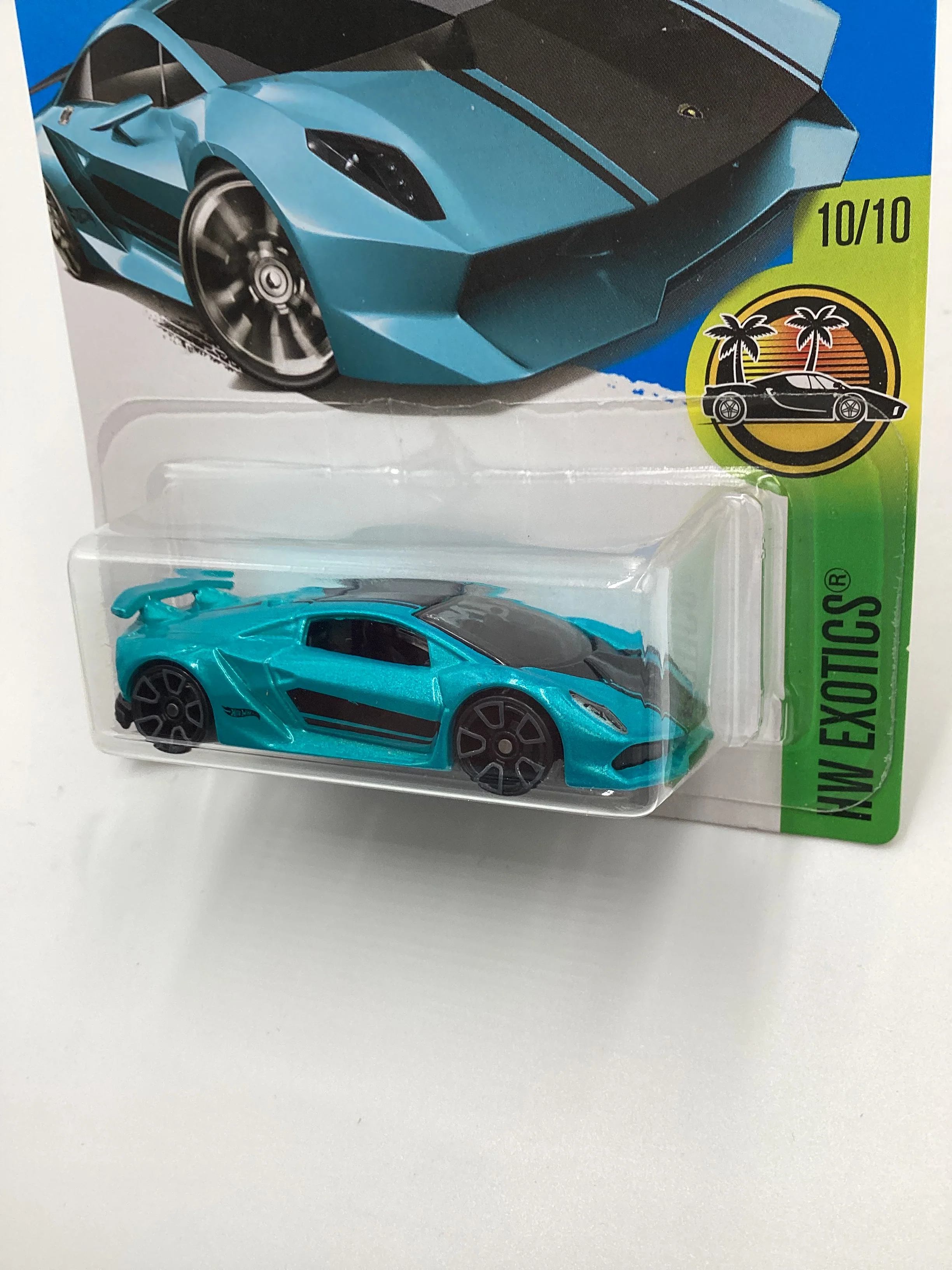 2016 Hot Wheels #80 Lamborghini Sesto Elemento Teal 101E - Image 4
