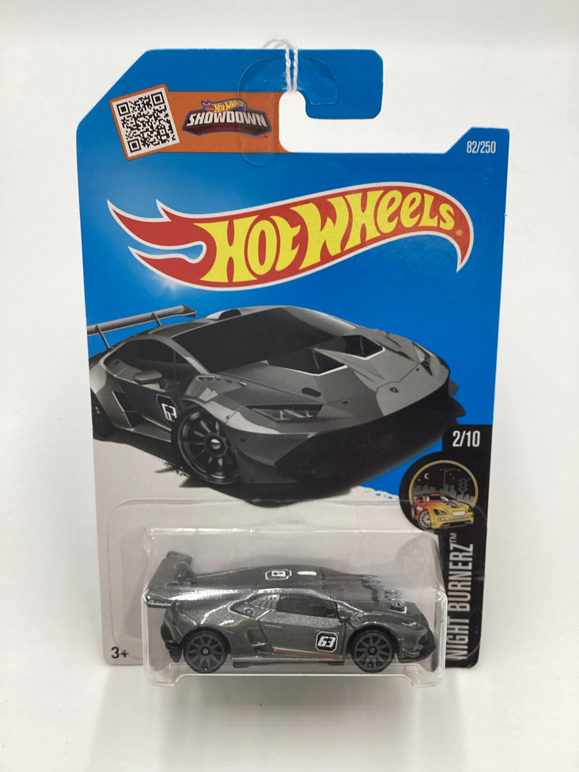 2016 Hot Wheels #82 Lamborghini Huracan LP 620-2 Super Trofeo Gray Intl. Card 101G - Image 2