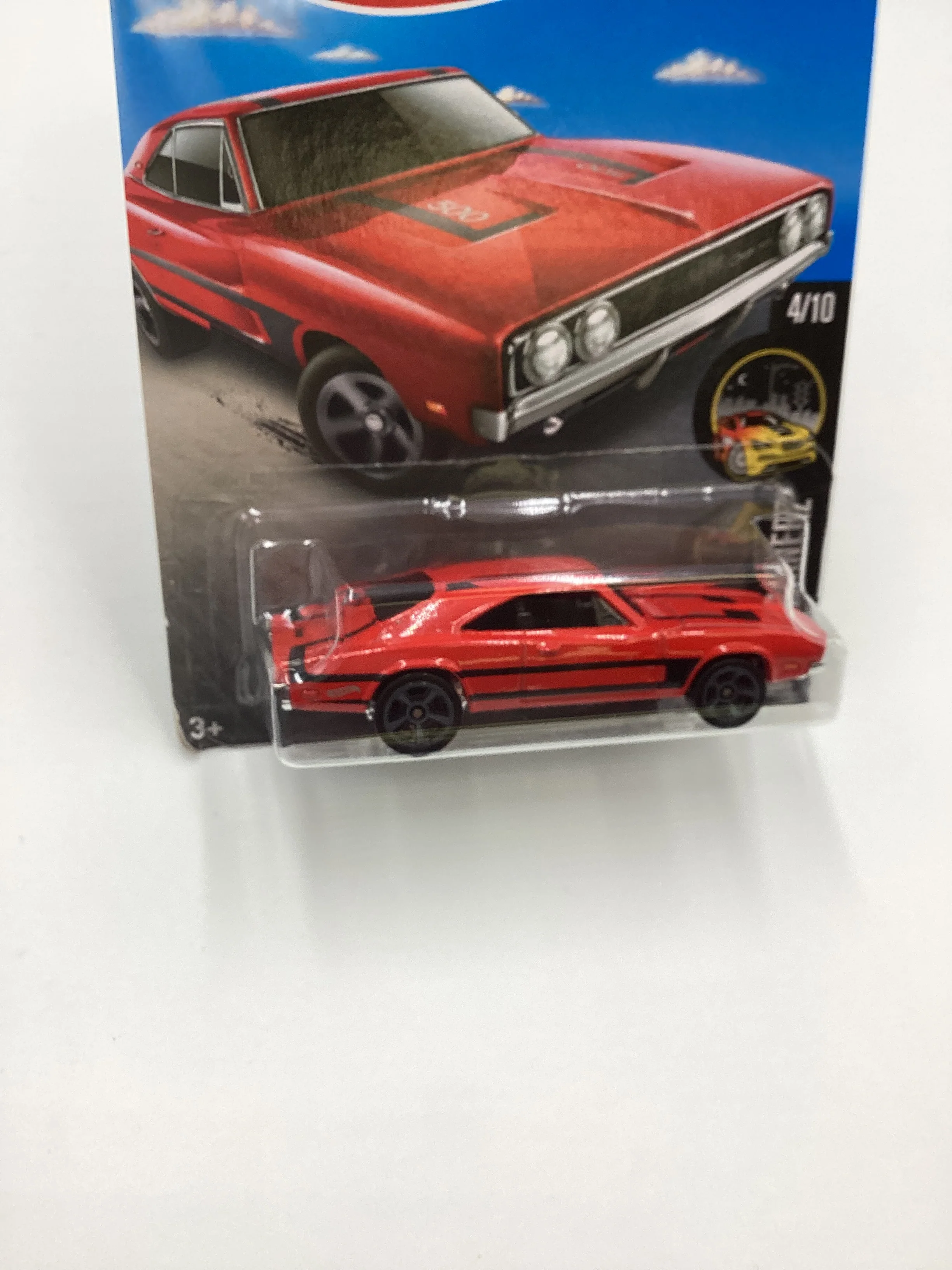 2016 Hot Wheels #84 69 DODGE CHARGER 500 Red Target Spring Card - Image 5