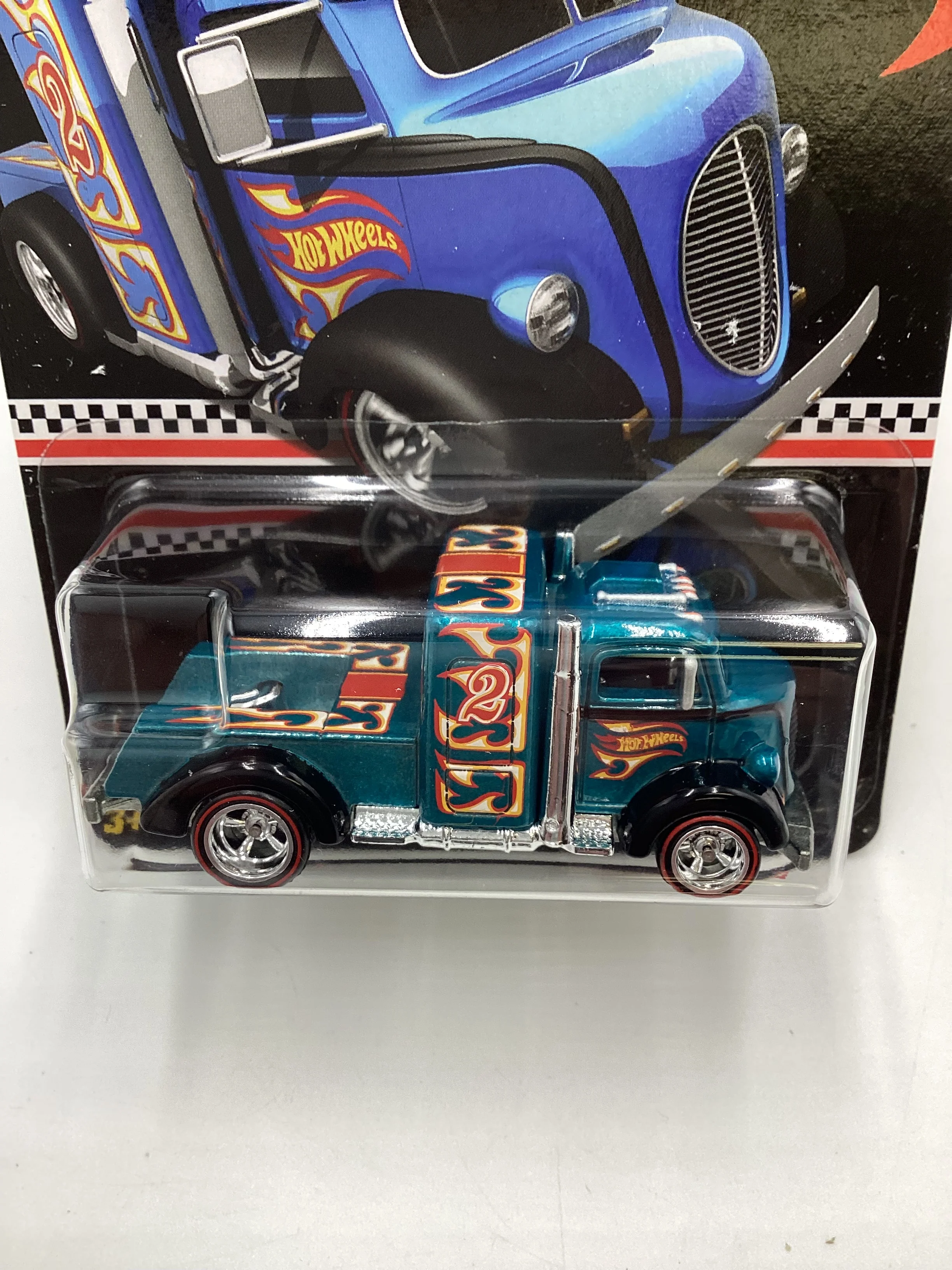 2016 Hot Wheels Collectors Edition mail in #2 Custom 38 Ford C.O.E  Blue with protector - Image 3