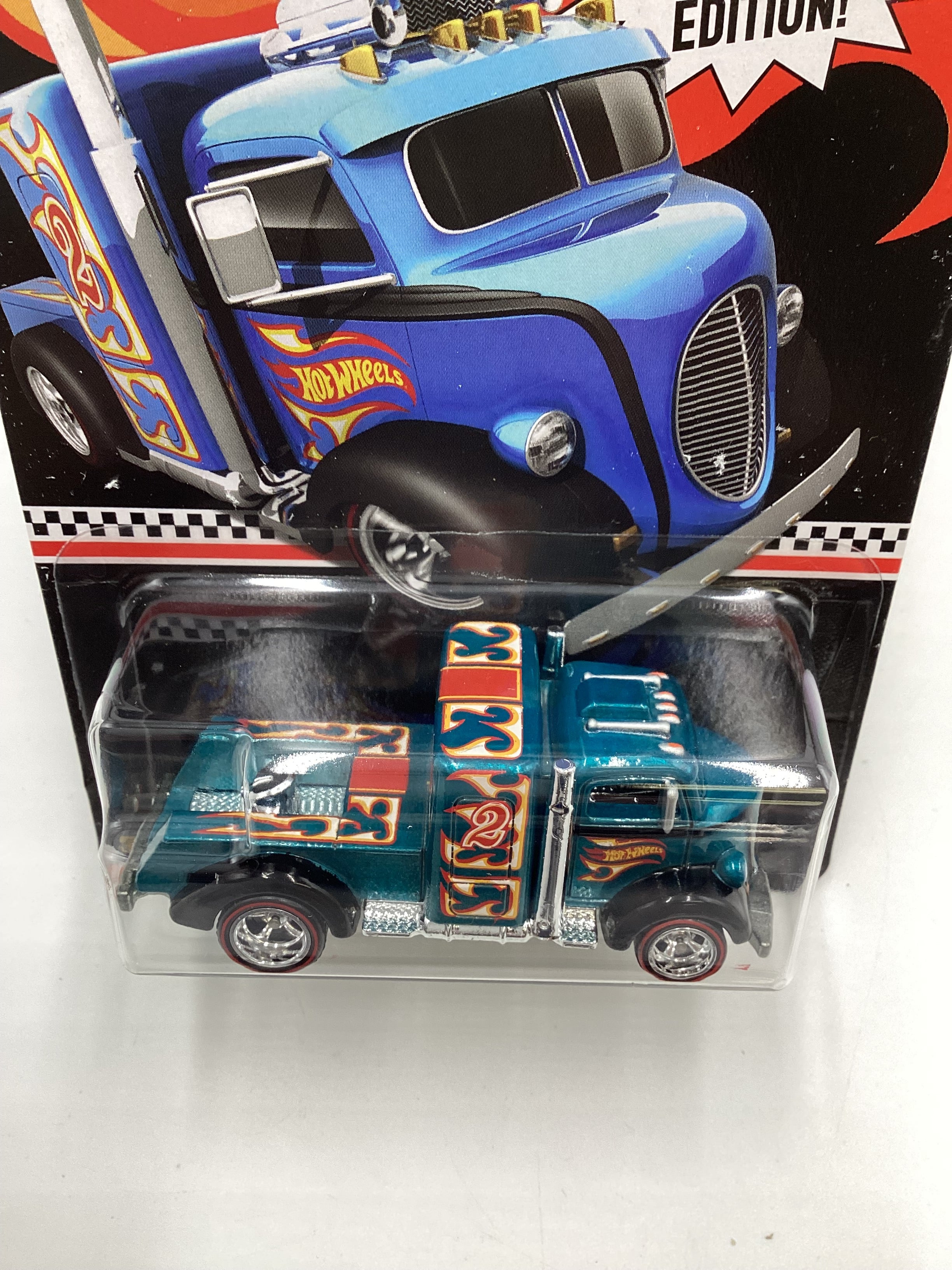 2016 Hot Wheels Collectors Edition mail in #2 Custom 38 Ford C.O.E  Blue with protector - Image 6
