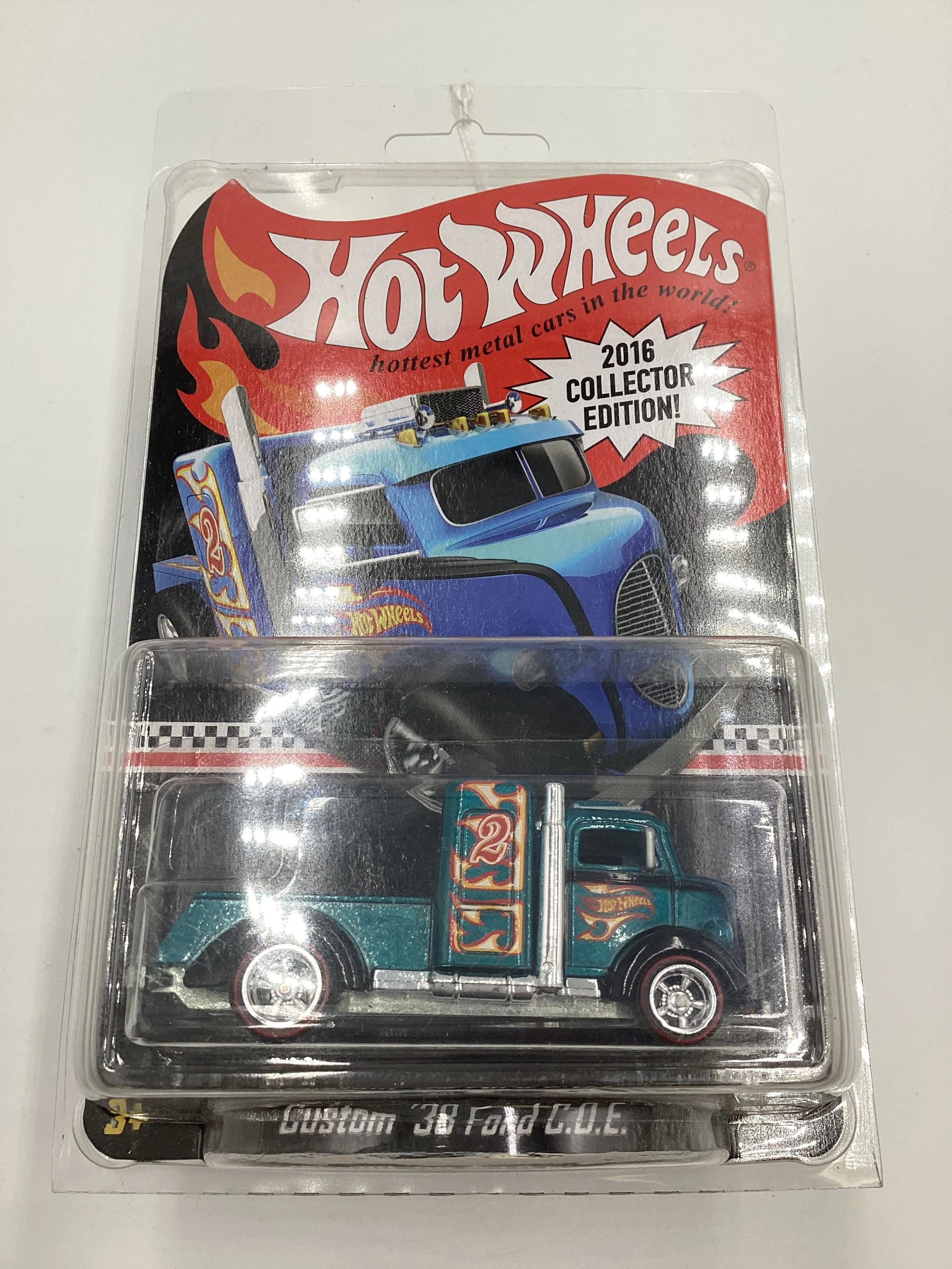 2016 Hot Wheels Collectors Edition mail in #2 Custom 38 Ford C.O.E  Blue with protector - Image 8