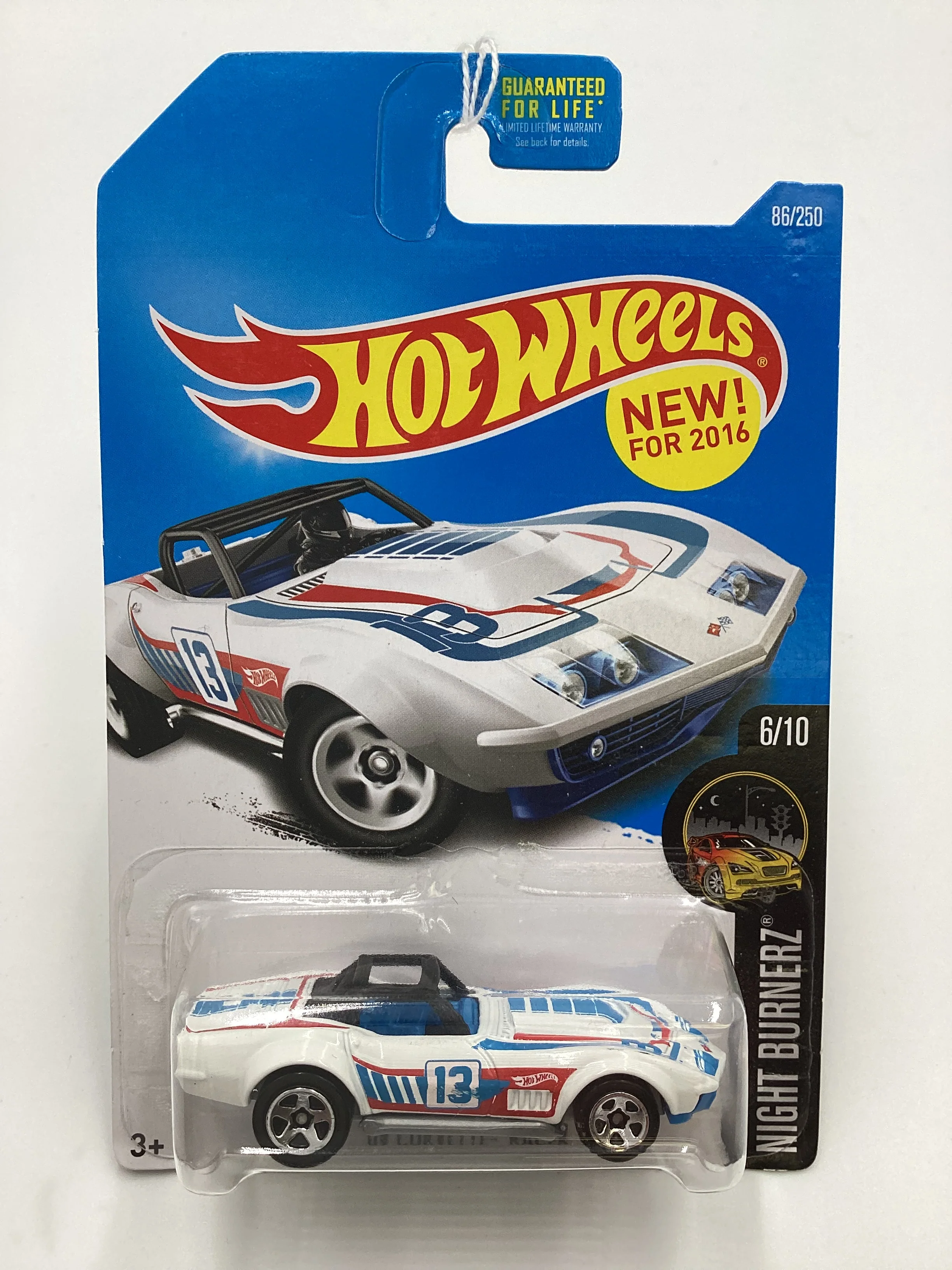 2016 Hot Wheels #86 69 Corvette Racer White 13H - Image 2