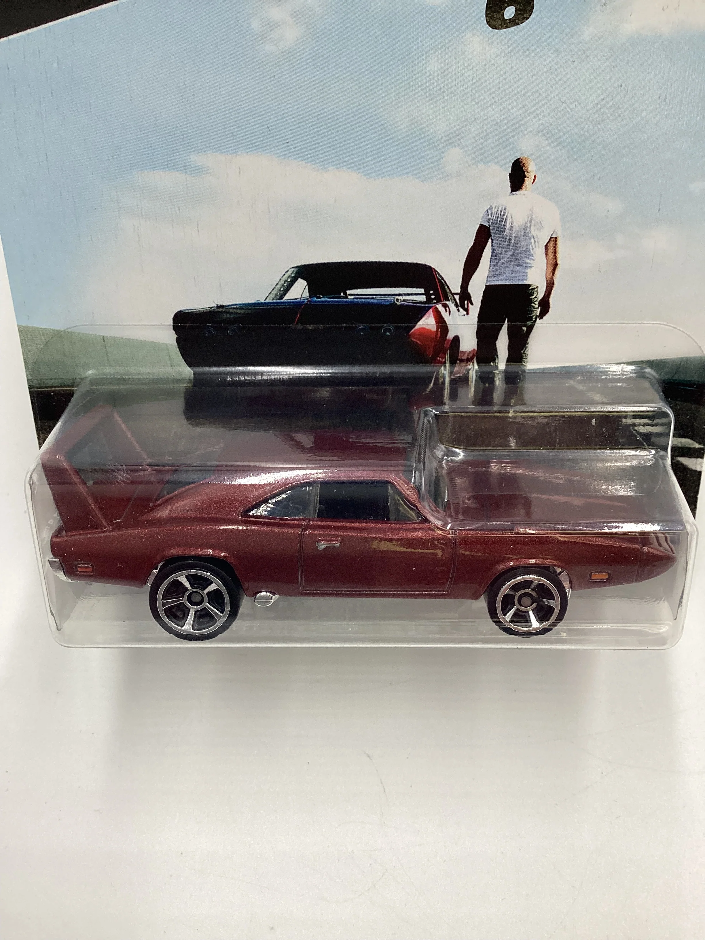 2016 Hot Wheels Fast & Furious #7 69 Dodge Charger Daytona Dark Red 70H - Image 3