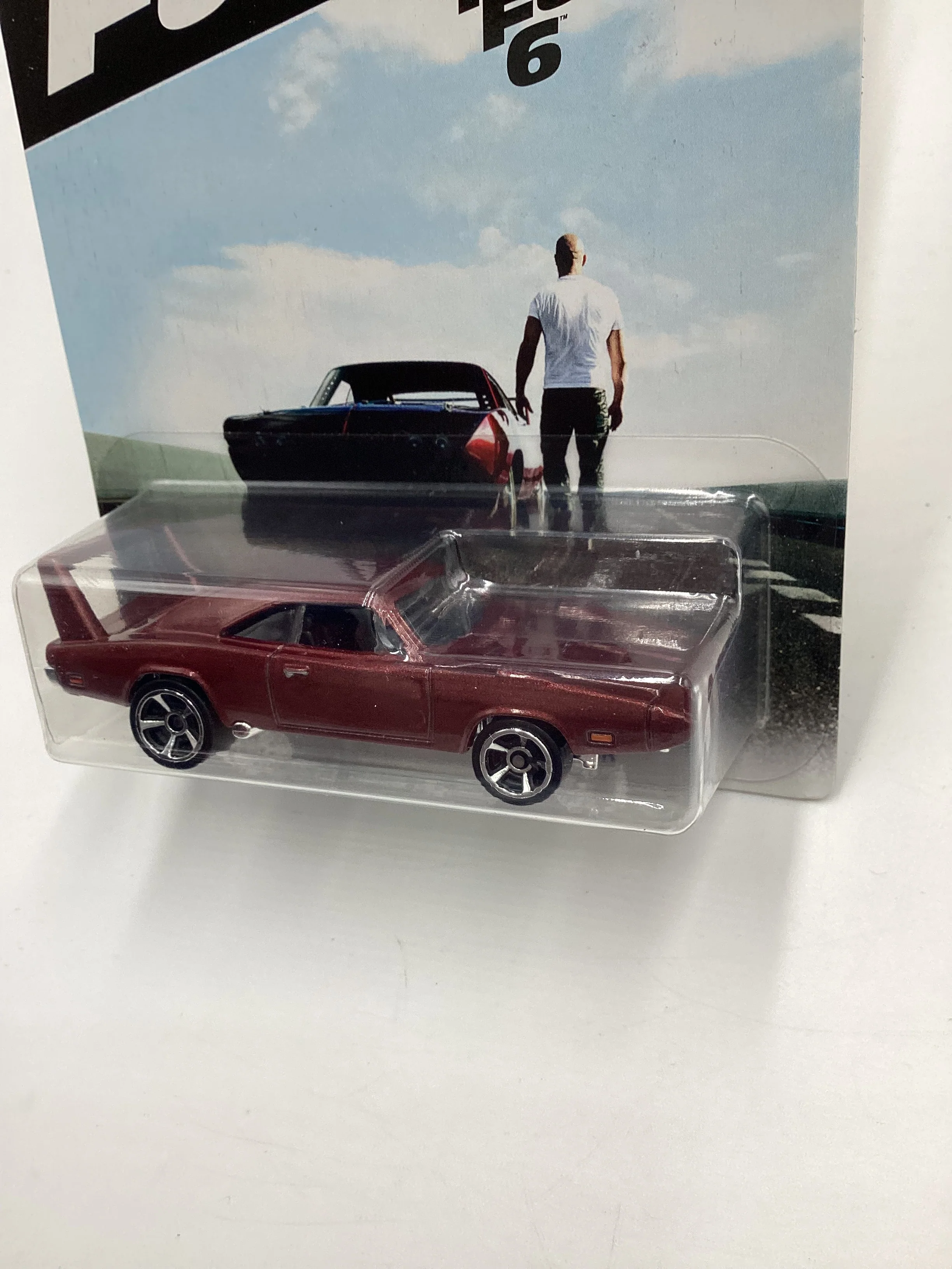 2016 Hot Wheels Fast & Furious #7 69 Dodge Charger Daytona Dark Red 70H - Image 4
