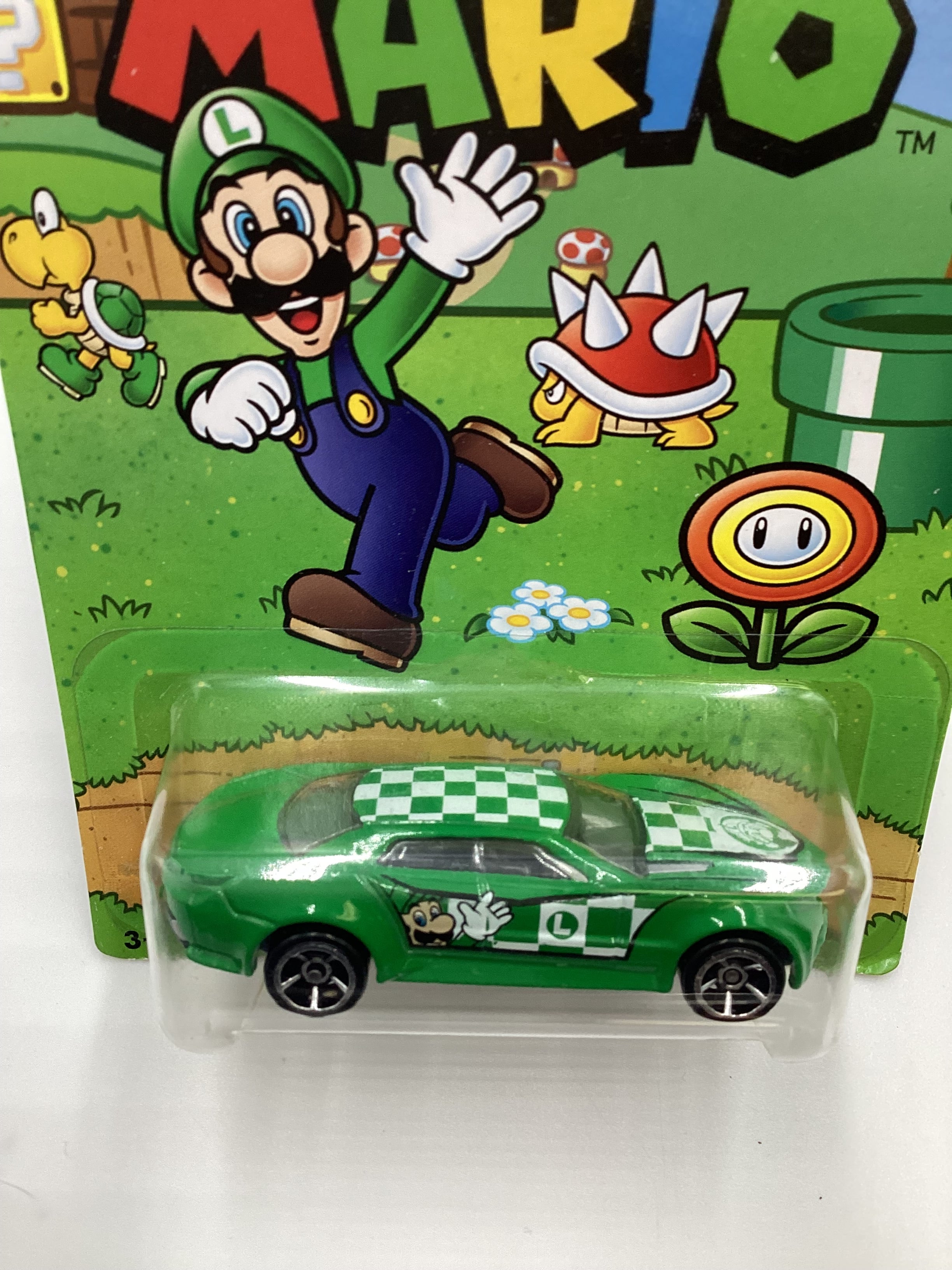 2016 Hot Wheels Super Mario #2 Ryura LX Green Luigi 157A - Image 6