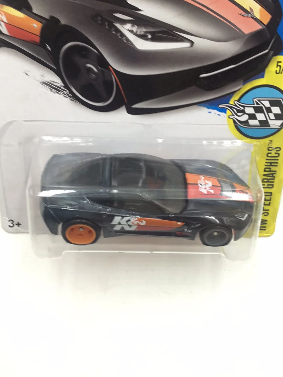 2016 hot wheels super treasure hunt 14 Corvette Stingray W/Protector - Image 6