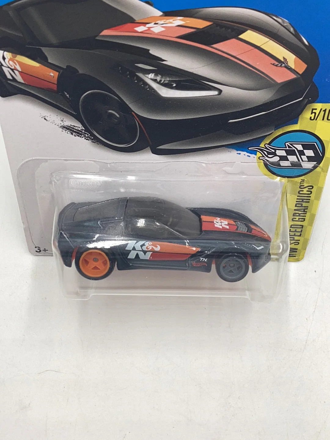 2016 hot wheels super treasure hunt 14 Corvette Stingray W/Protector - Image 5