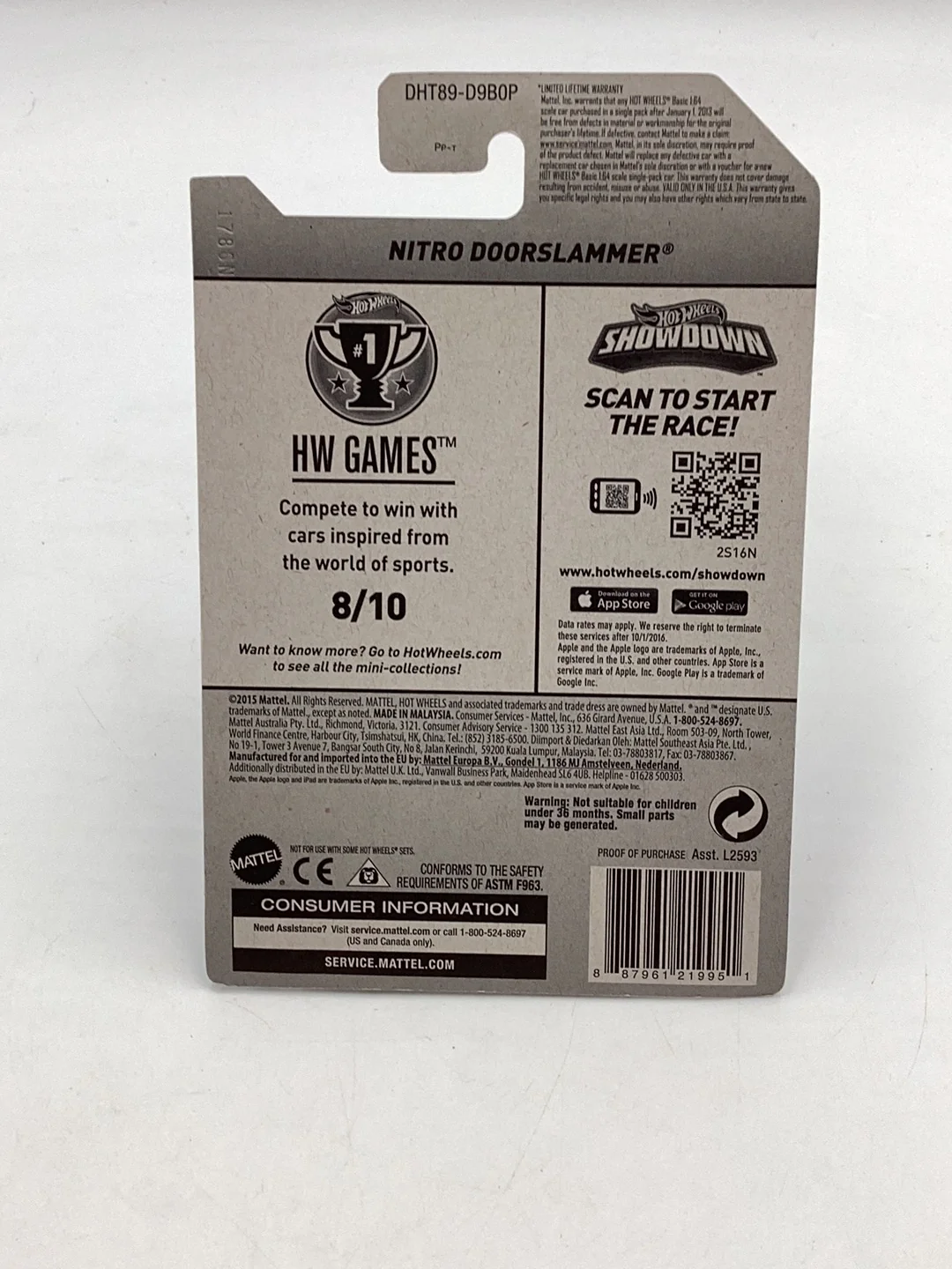 2016 hot wheels super treasure hunt #238 Nitro Doorslammer W/Protector - Image 6