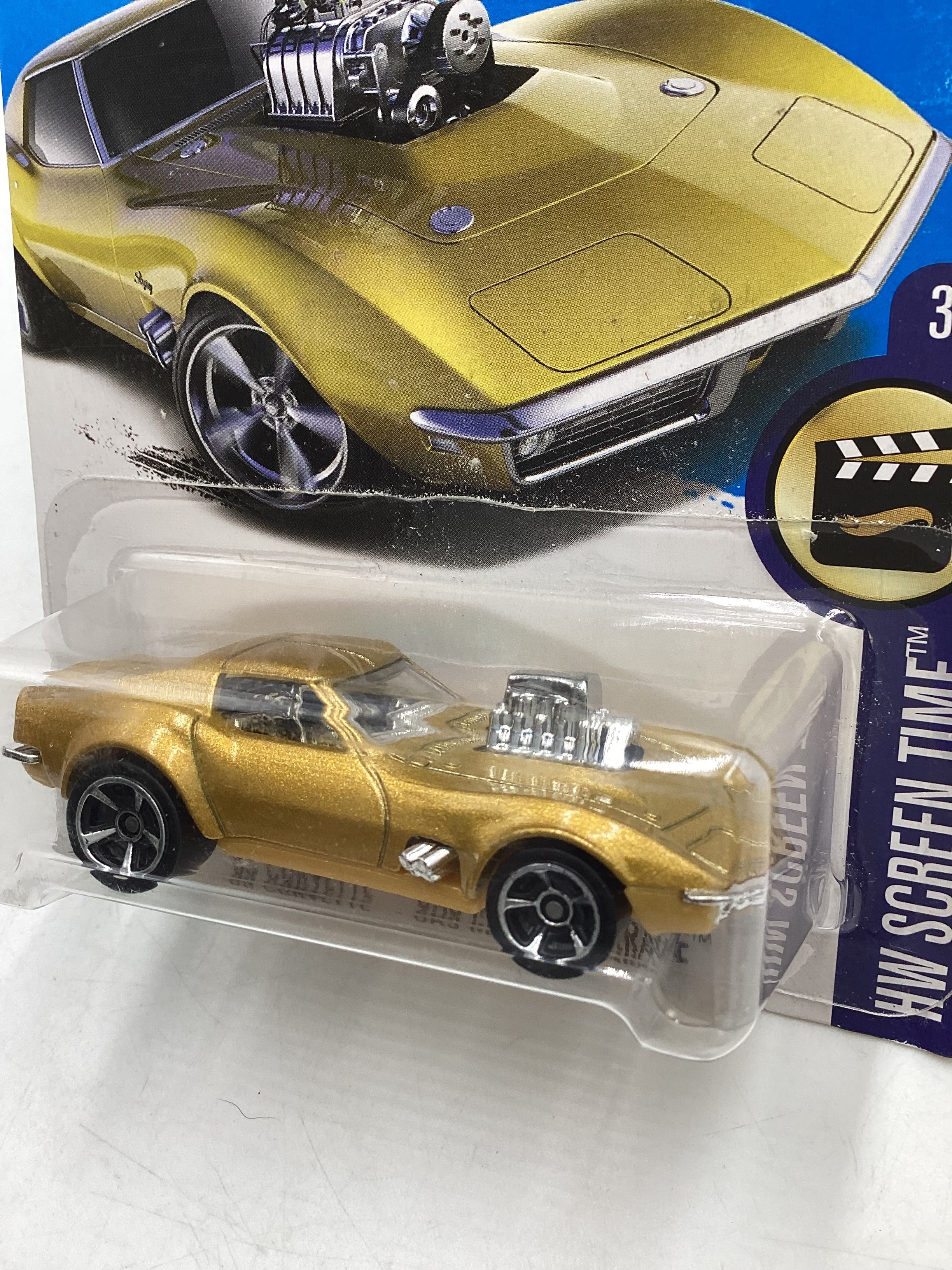 2017 Hot Wheels #99 68 Corvette Gas Monkey Garage (Small crease on left of card) 17A - Image 3