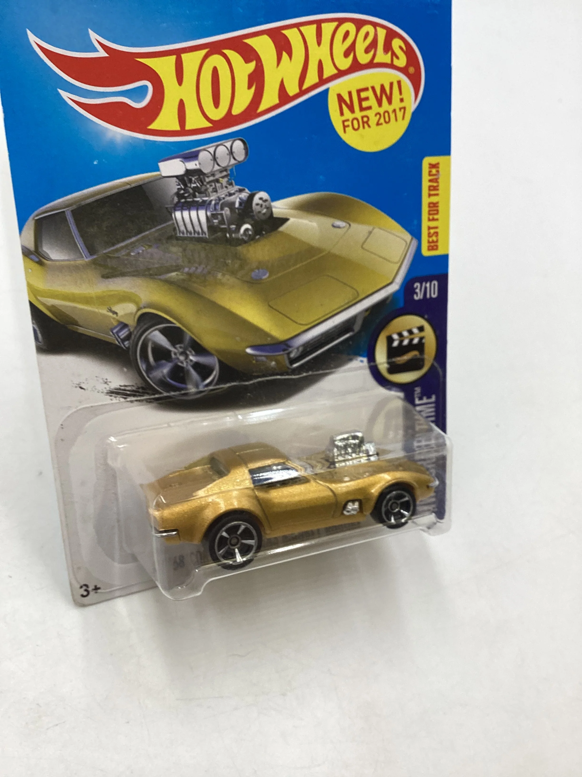 2017 Hot Wheels #99 68 Corvette Gas Monkey Garage (Small crease on left of card) 17A - Image 4