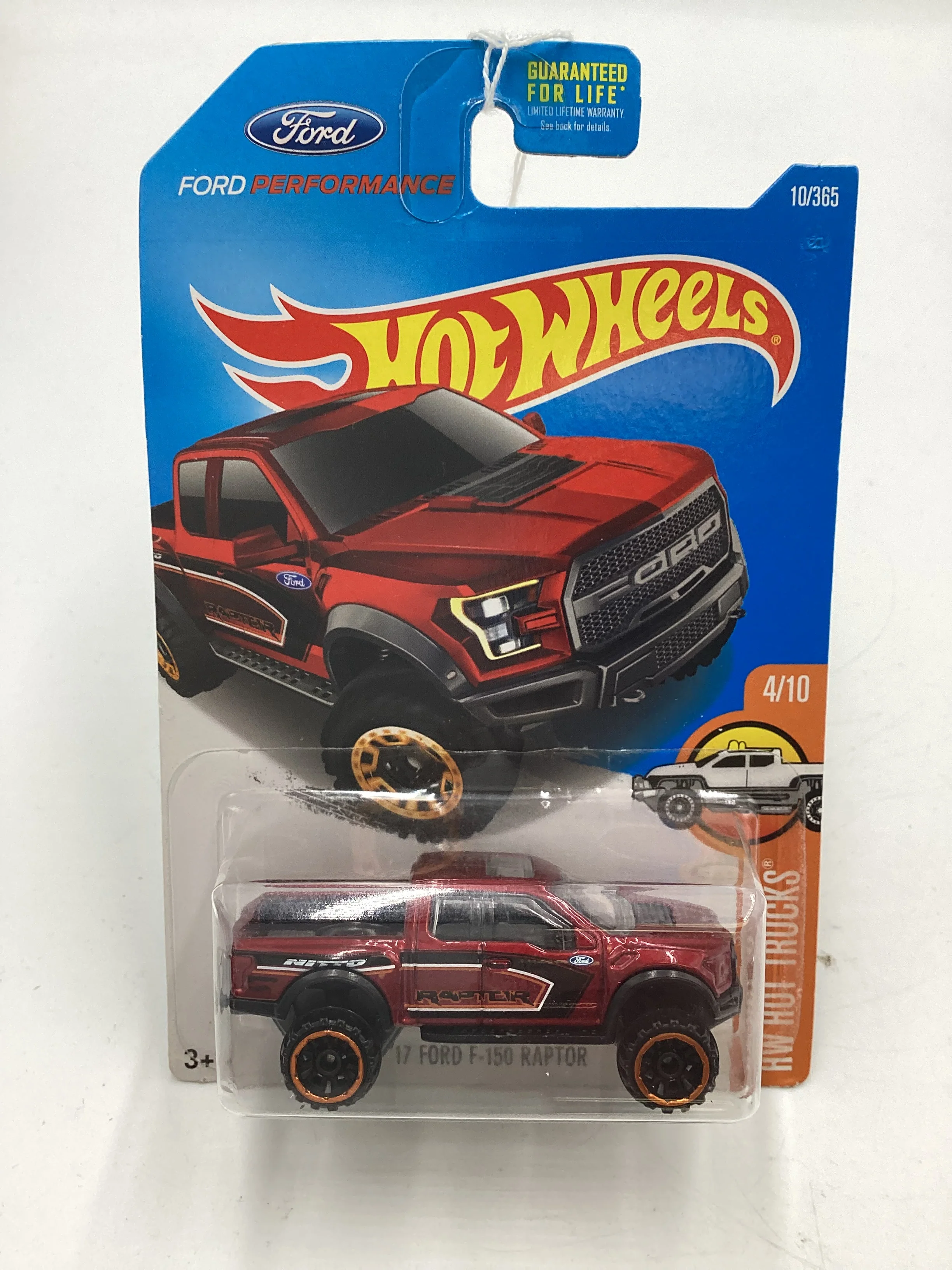 2017 Hot Wheels Hot Trucks #10 17 Ford F150 Raptor Red 33A - Image 2