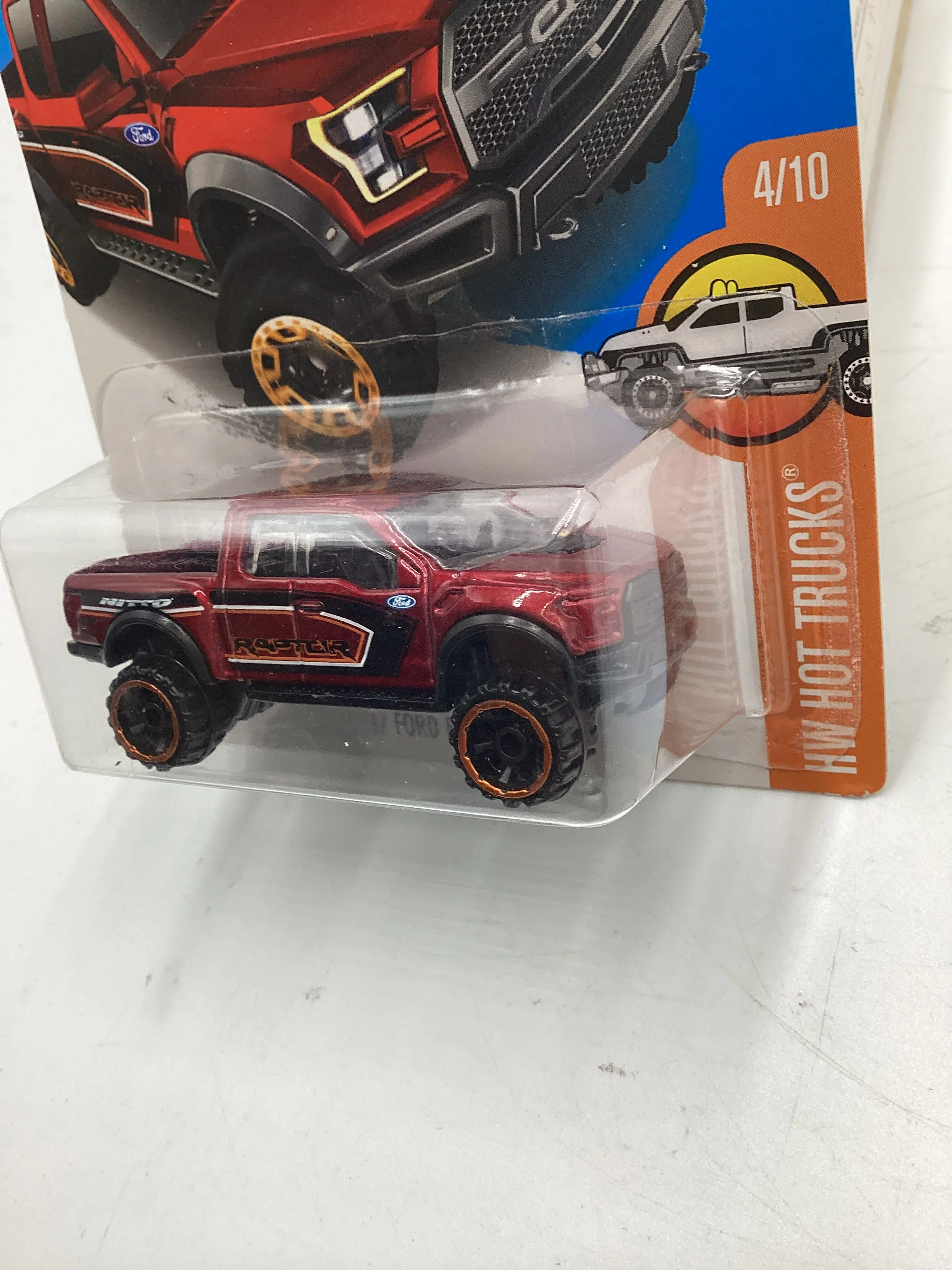 2017 Hot Wheels Hot Trucks #10 17 Ford F150 Raptor Red 33A - Image 4