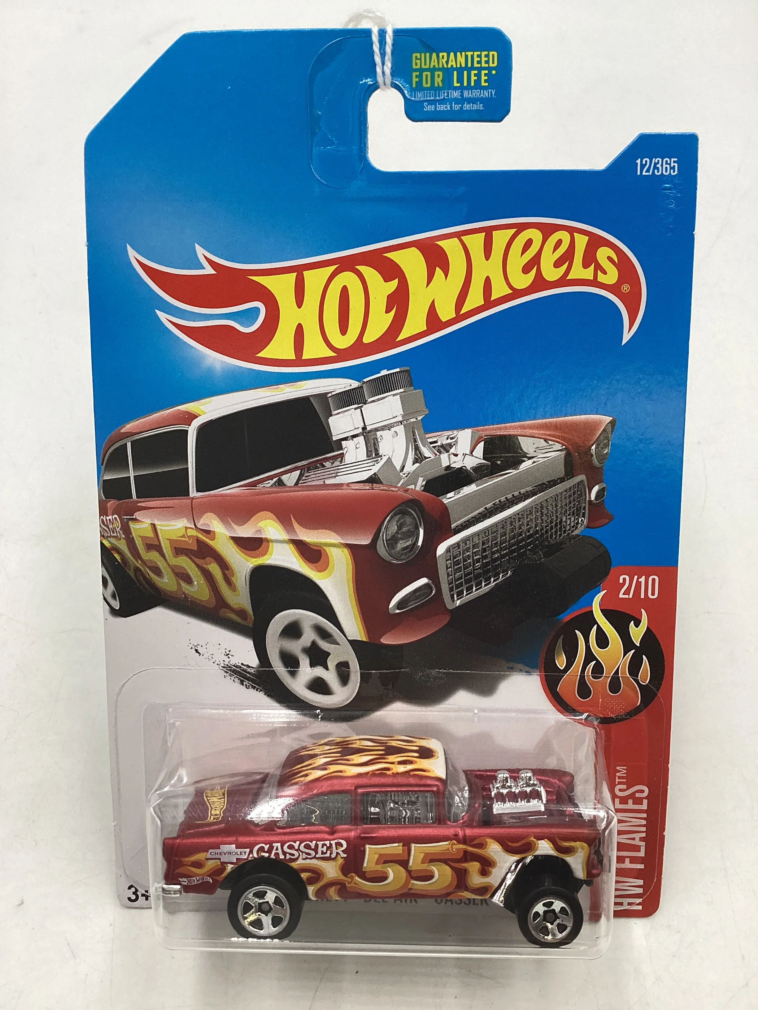 2017 Hot wheels #12 1955 Chevy Bel Air Gasser Red 9C - Image 2