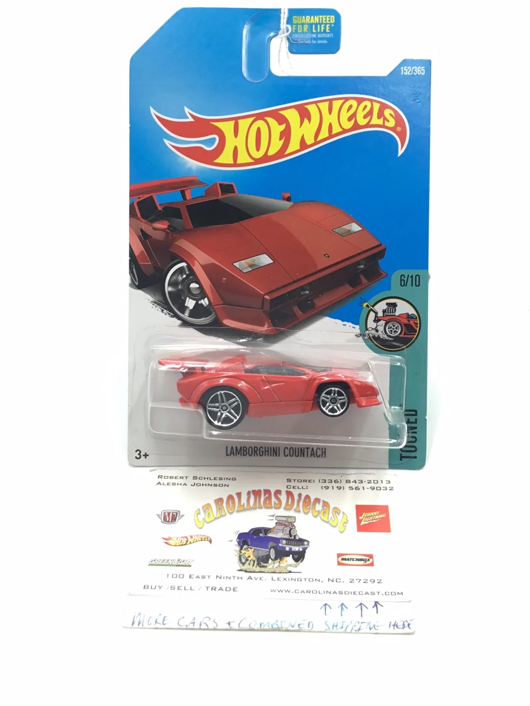 2017 hot wheels #152 Lamborghini Countach Tooned QQ8