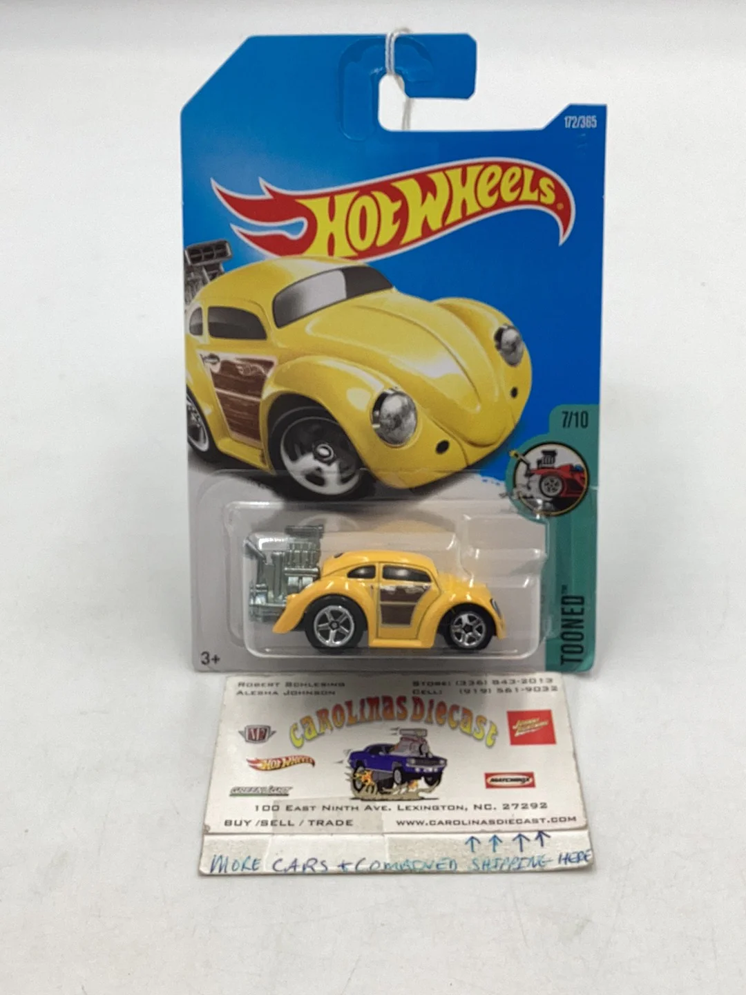 2017 hot wheels #172 Volkswagen Beetle Tooned 100C