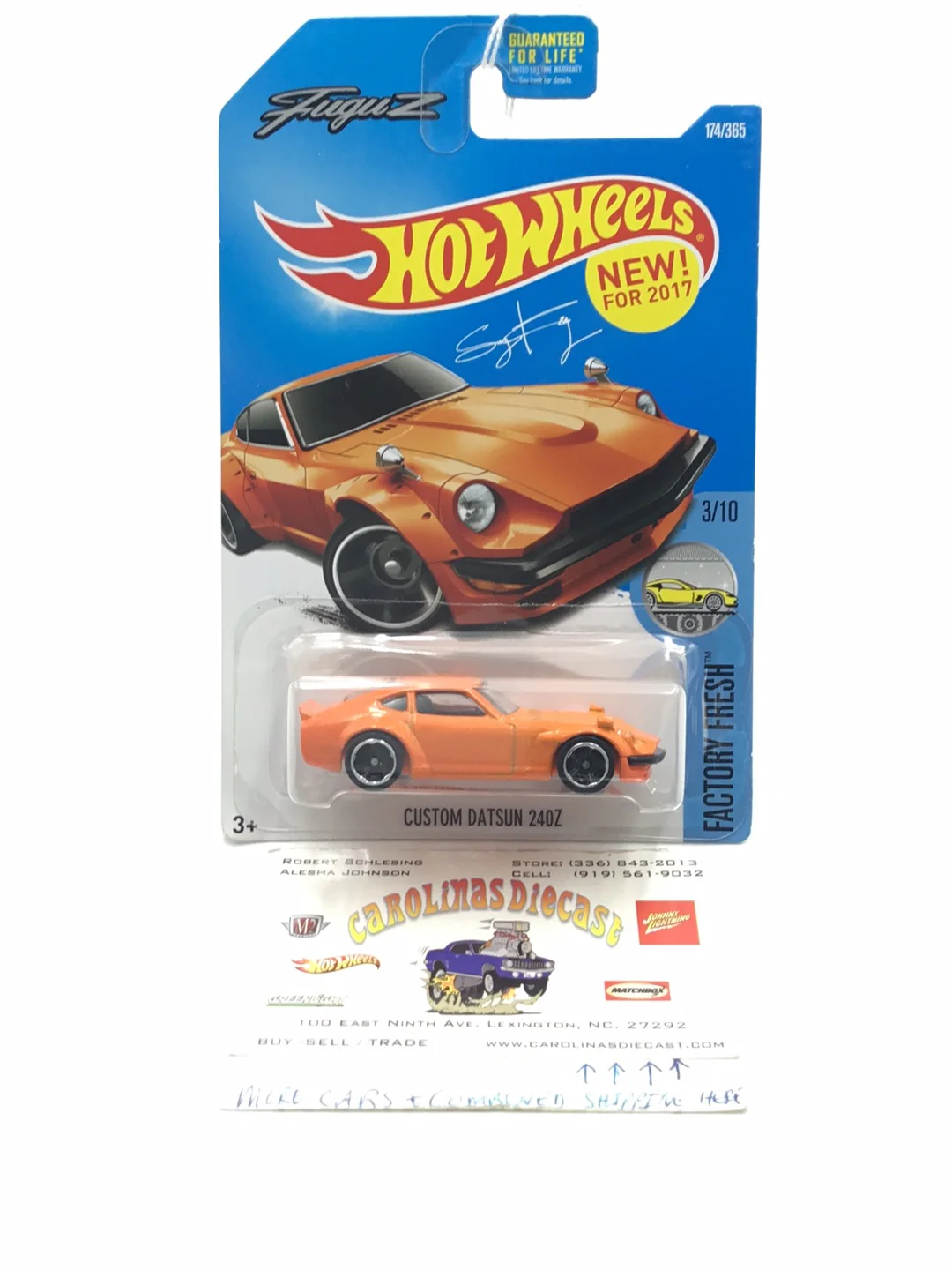 2017 hot wheels #174 Custom Datsun 240Z Orange 88G