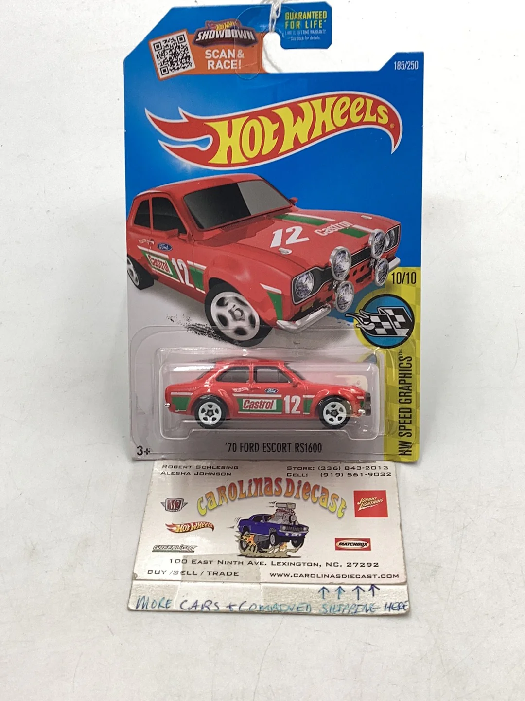 2017 Hot Wheels #185 70 Ford Escort RS1600 26E