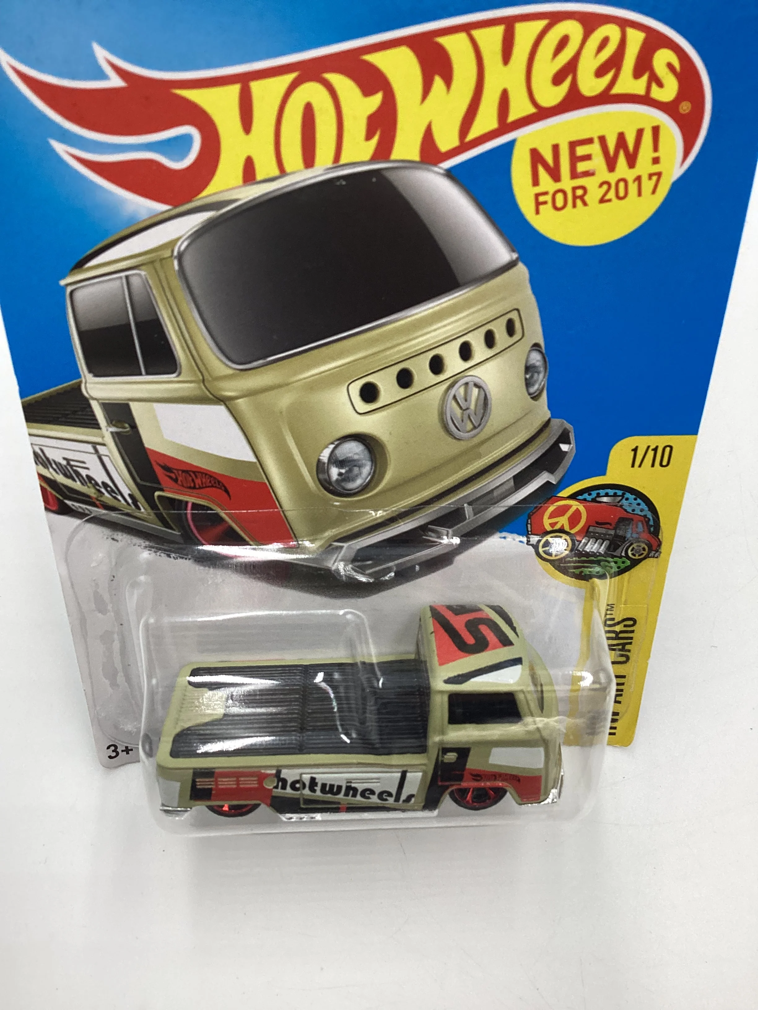 2017 Hot Wheels #201 Volkswagen T2 Pickup Tan 96D - Image 6