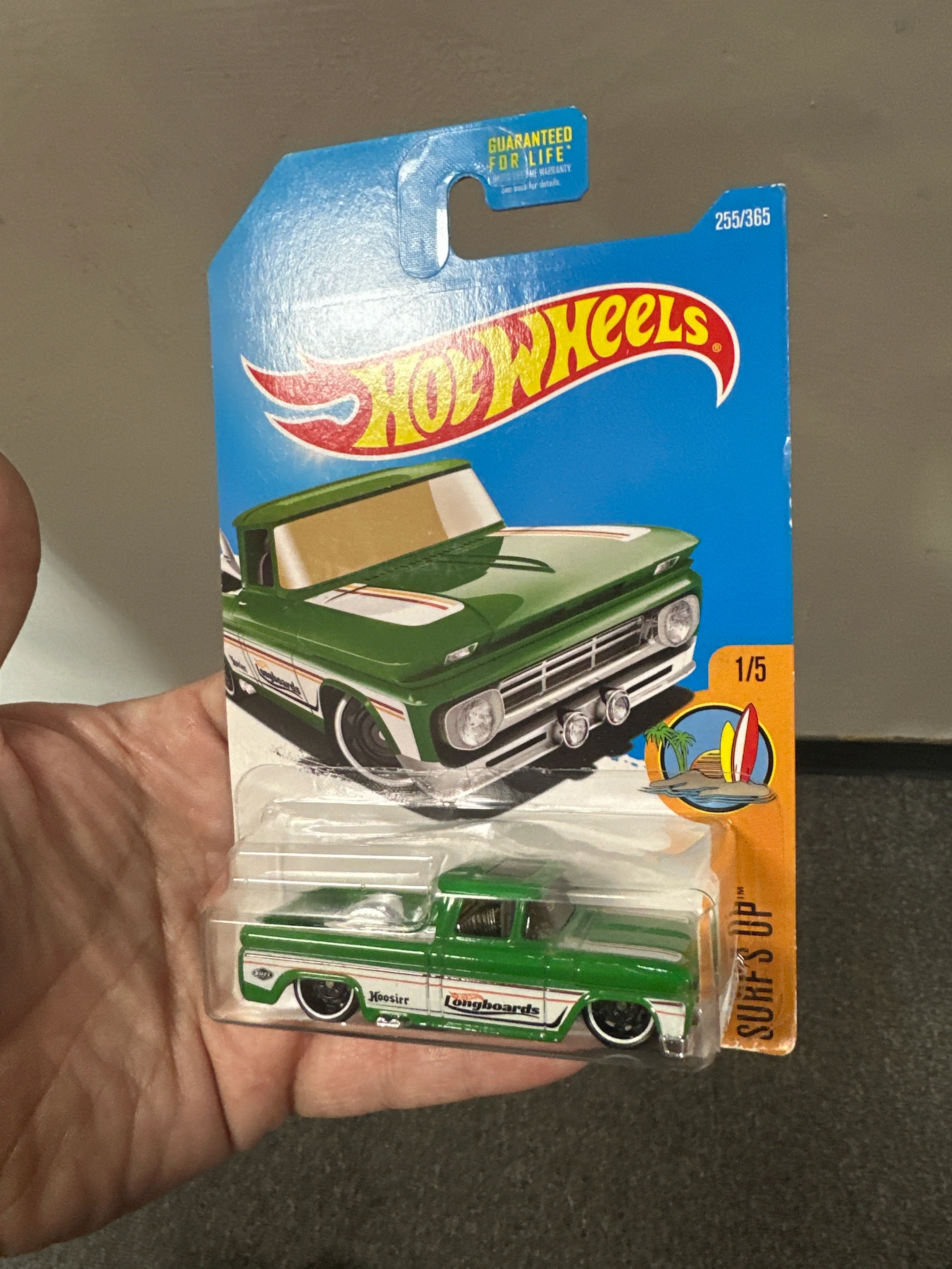 2017 Hot wheels #255 Custom 62 Chevy Pickup Cracked blister 17D - Image 11