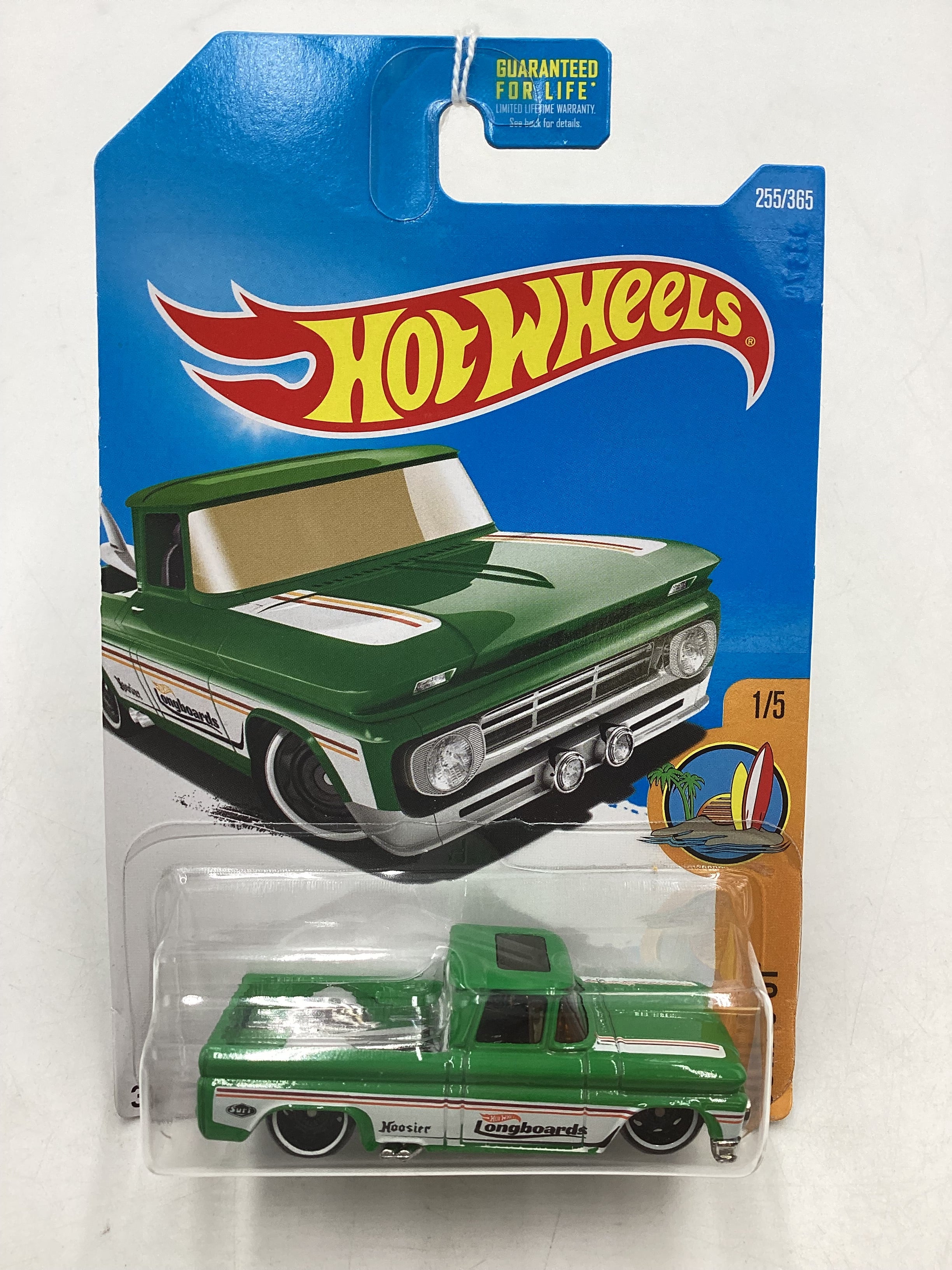 2017 Hot wheels #255 Custom 62 Chevy Pickup Cracked blister 17D - Image 2