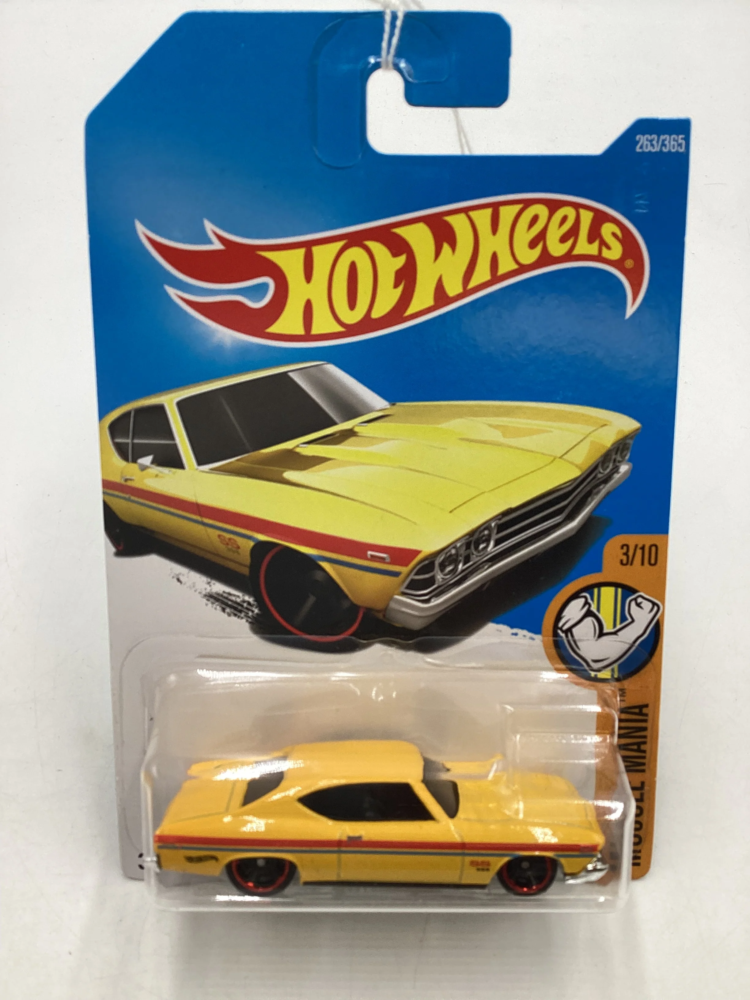 2017 Hot wheels #263 69 Chevelle SS 396 Yellow 13A - Image 2