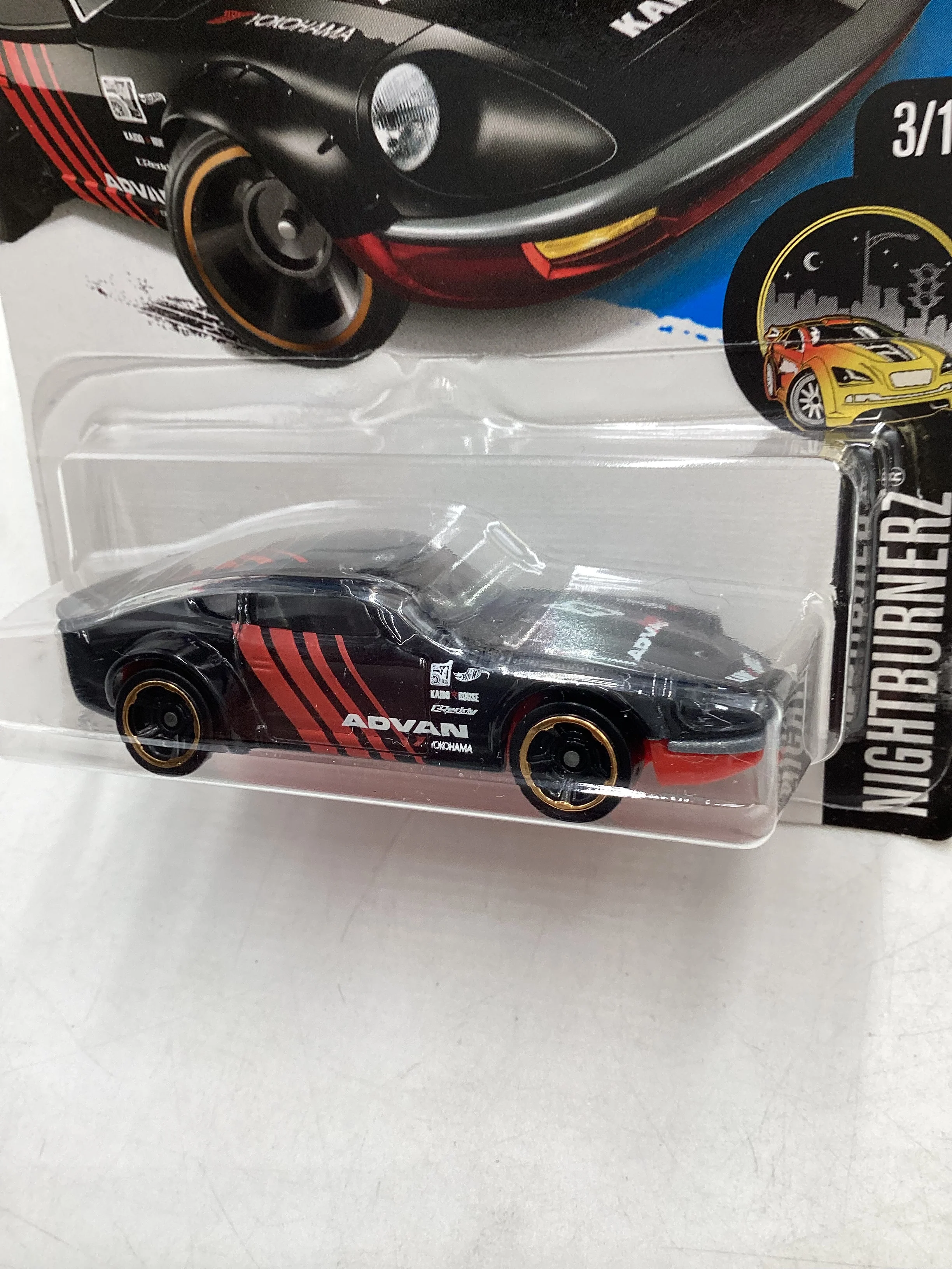 2017 Hot Wheels #357 Nissan Fairlady Z Advan Black 78A - Image 4
